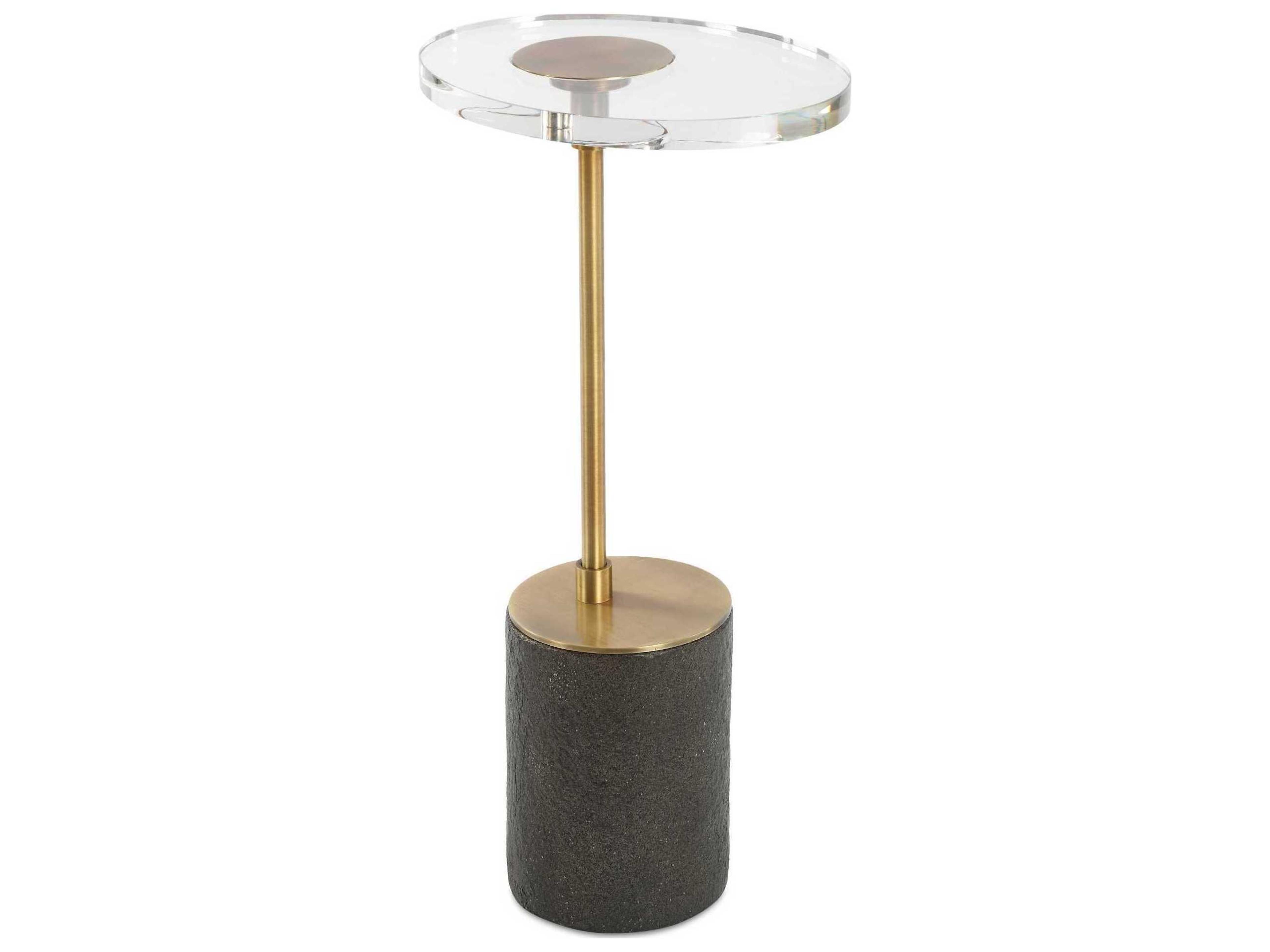 Uttermost Kaufman Oval Antique Brass End Table