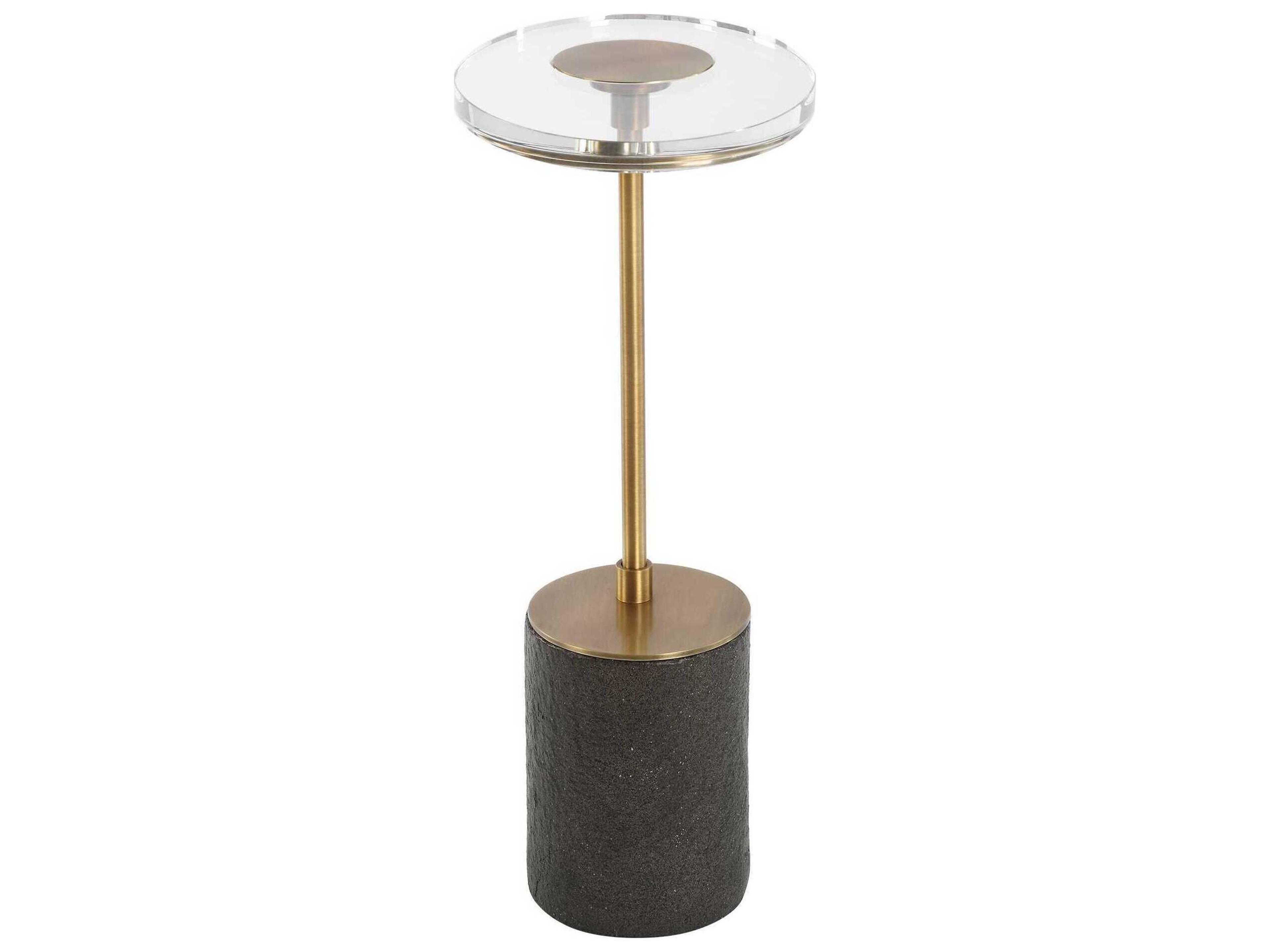 Uttermost Kaufman Oval Antique Brass End Table