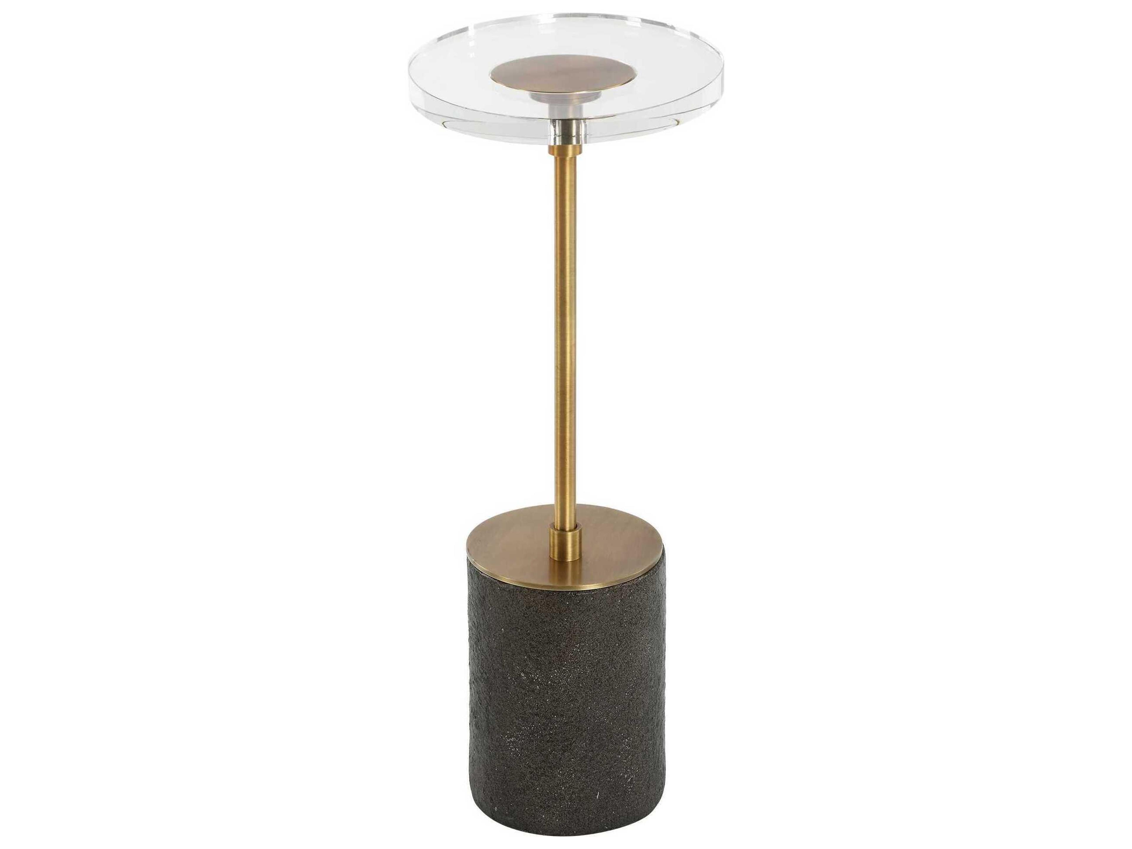 Uttermost Kaufman Oval Antique Brass End Table