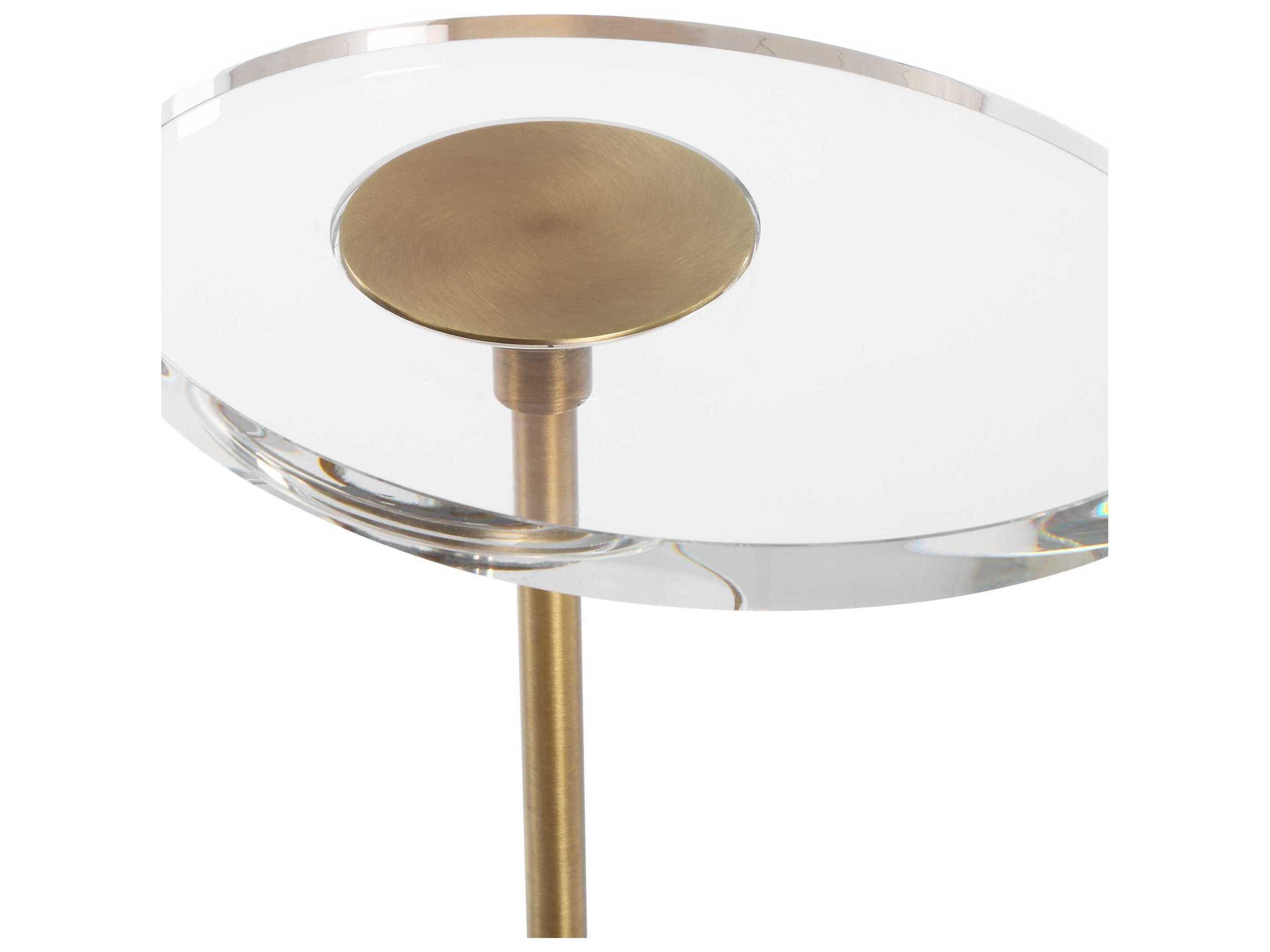 Uttermost Kaufman Oval Antique Brass End Table