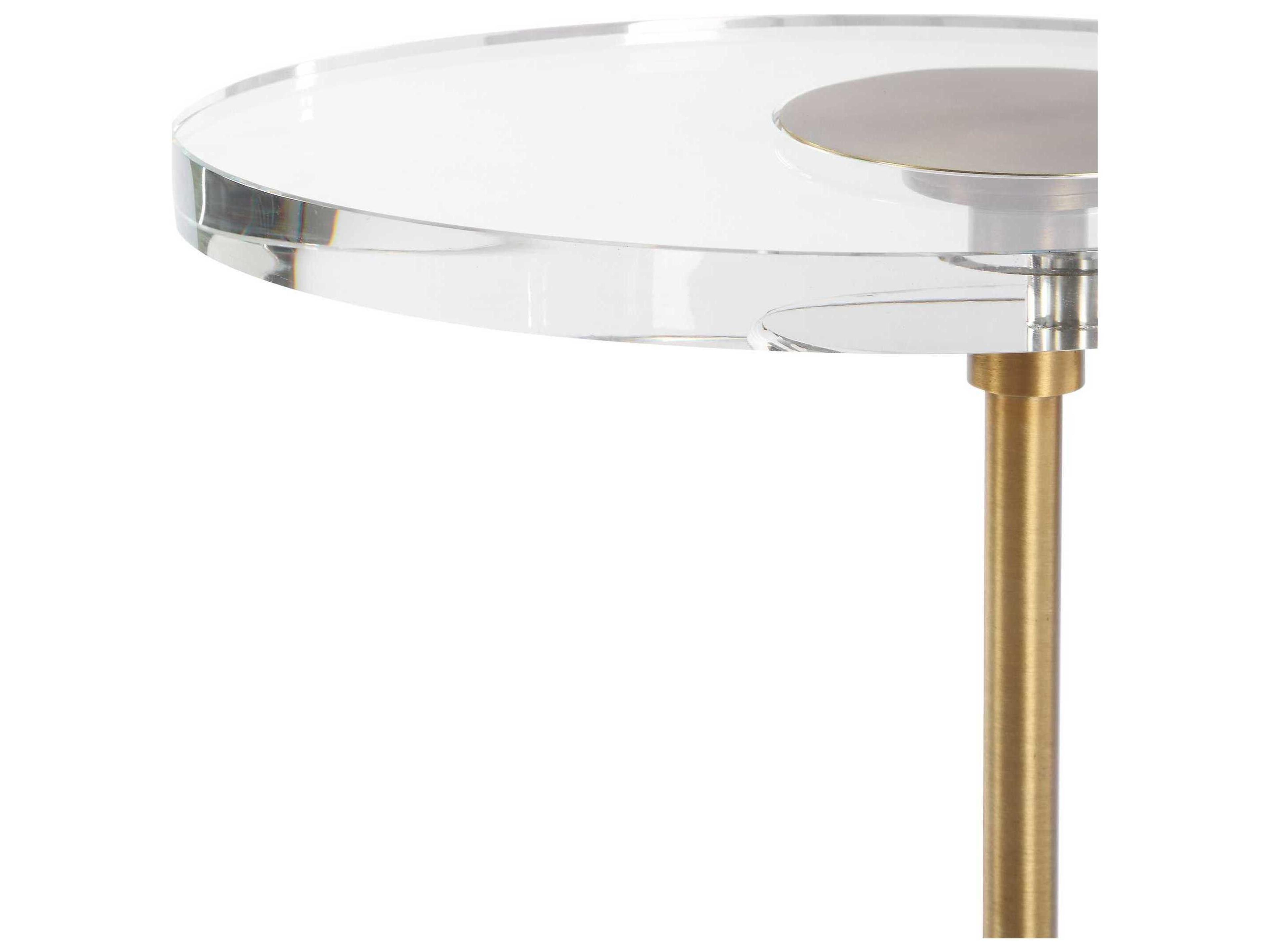 Uttermost Kaufman Oval Antique Brass End Table