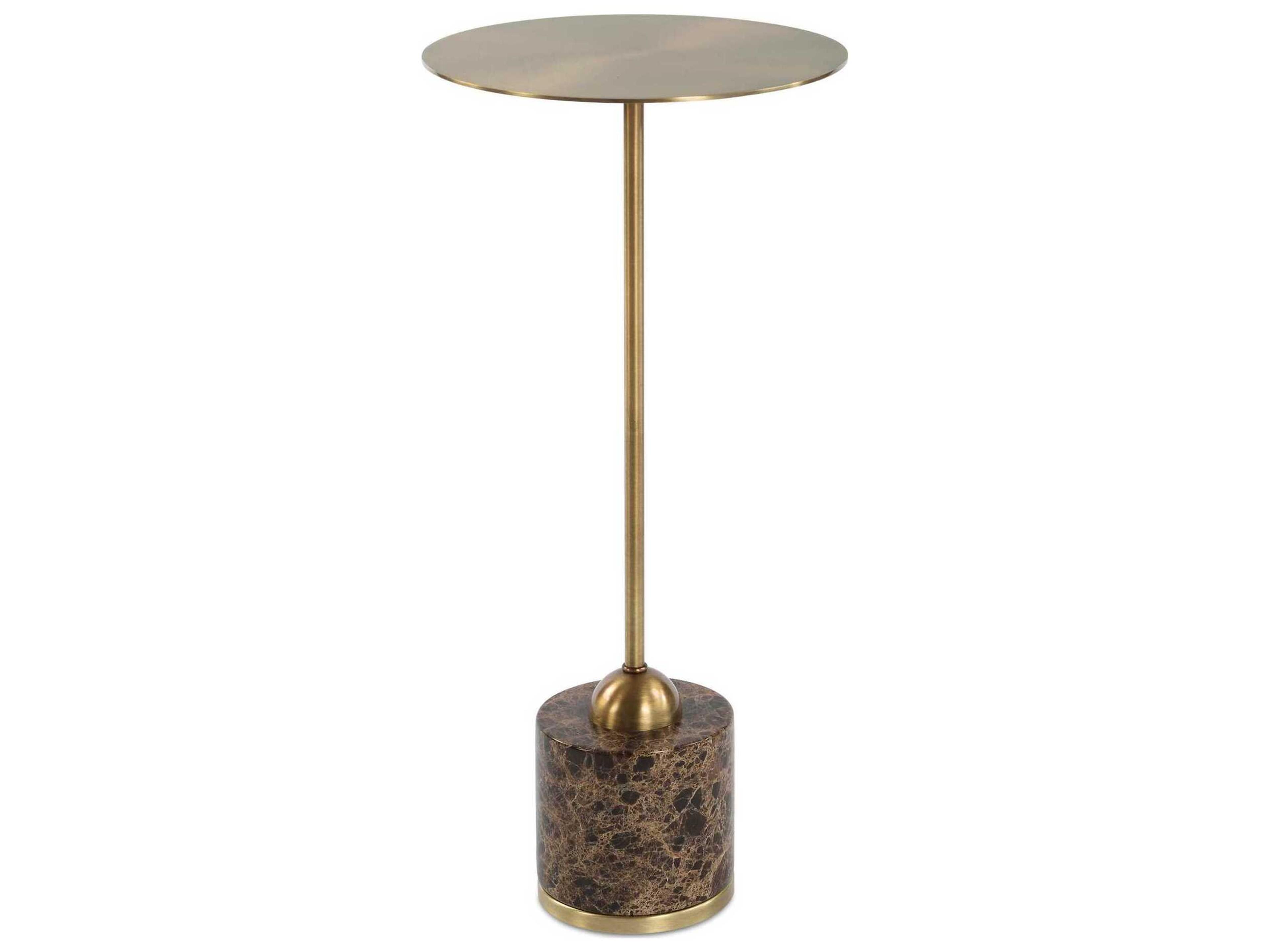 Verlin Round Metal Black End Table