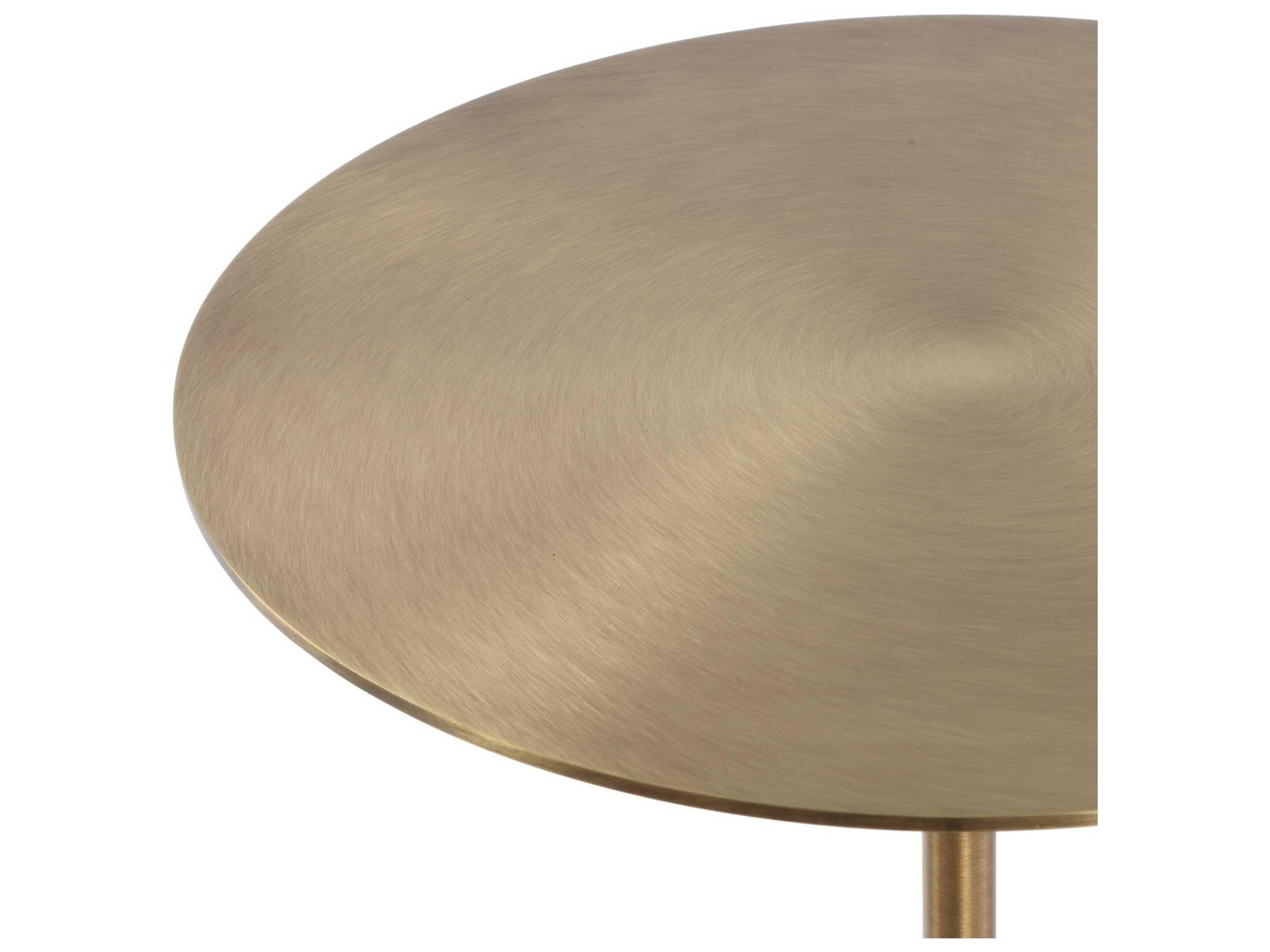 Uttermost Verlin Round Metal Black End Table
