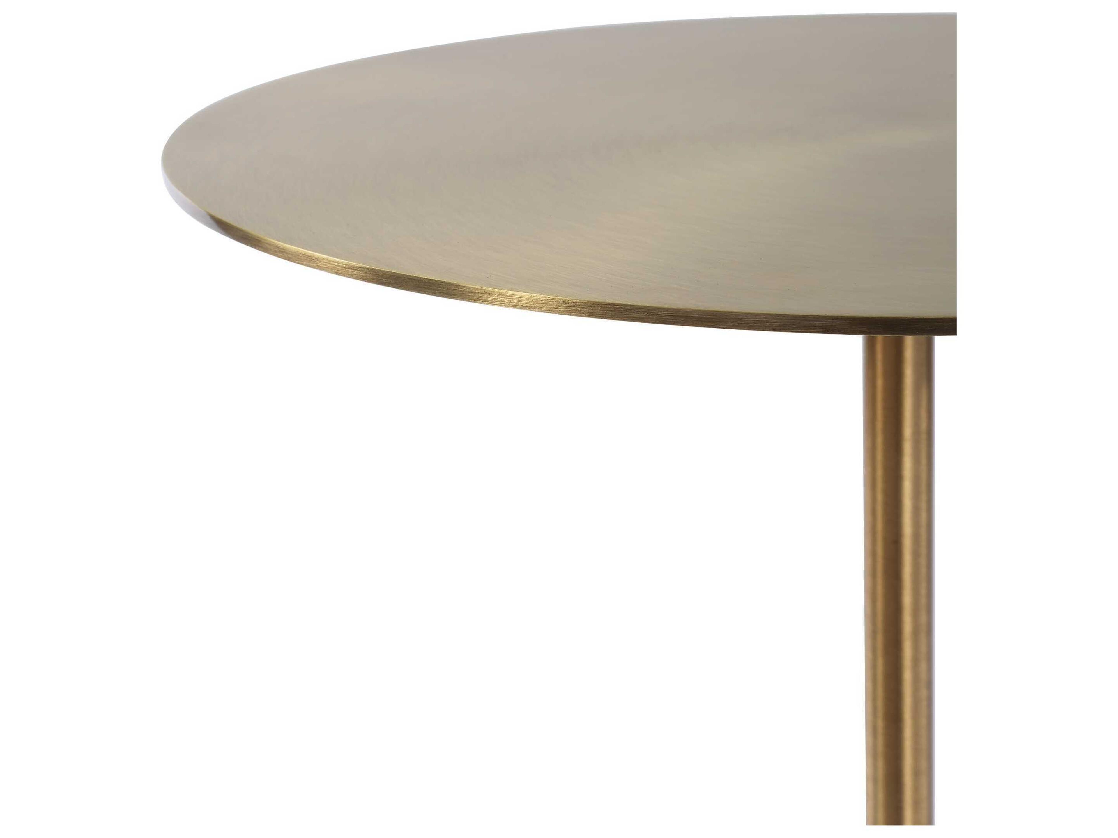 Uttermost Verlin Round Metal Black End Table