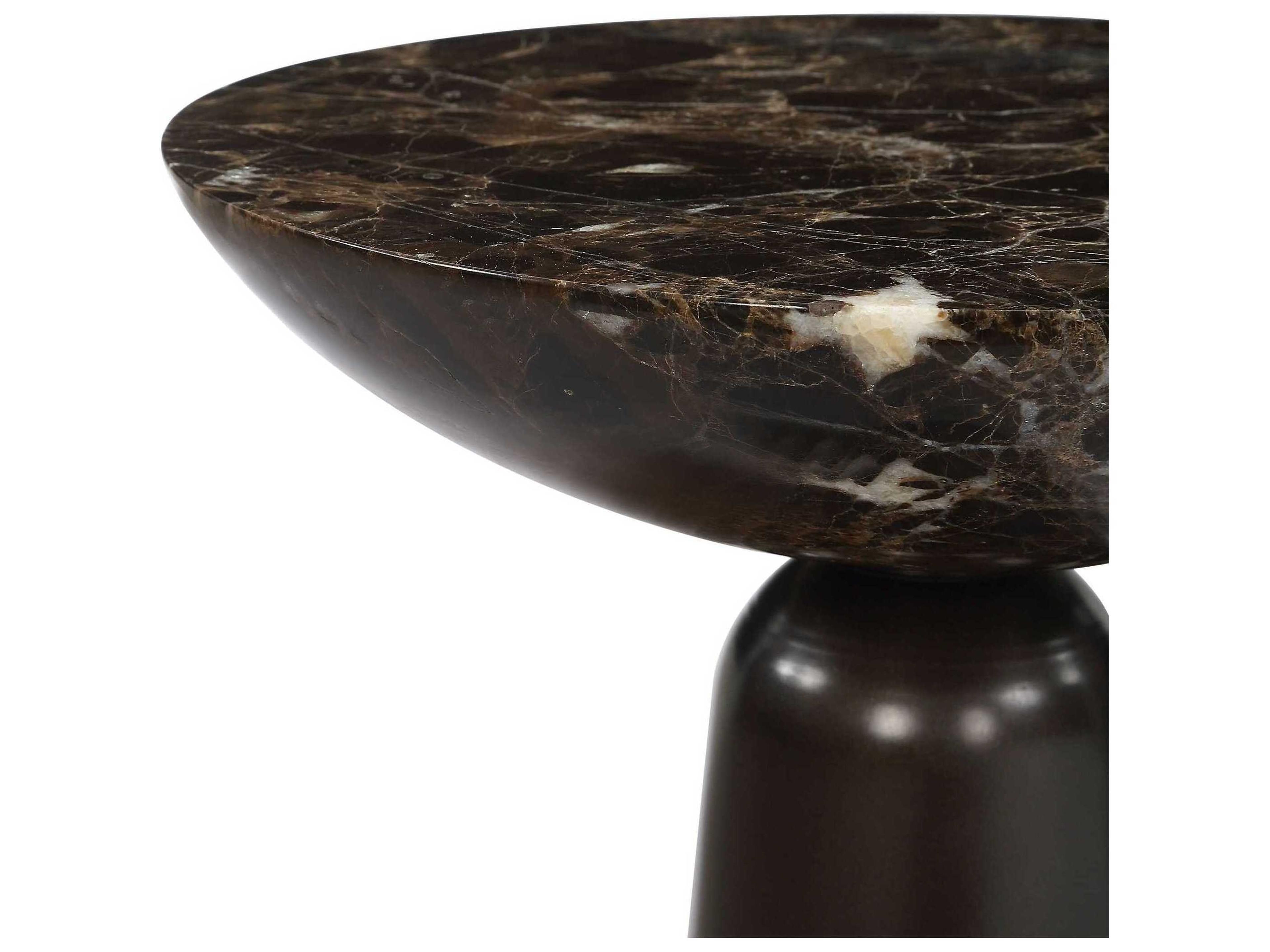 Uttermost Hastings Round Marble End Table