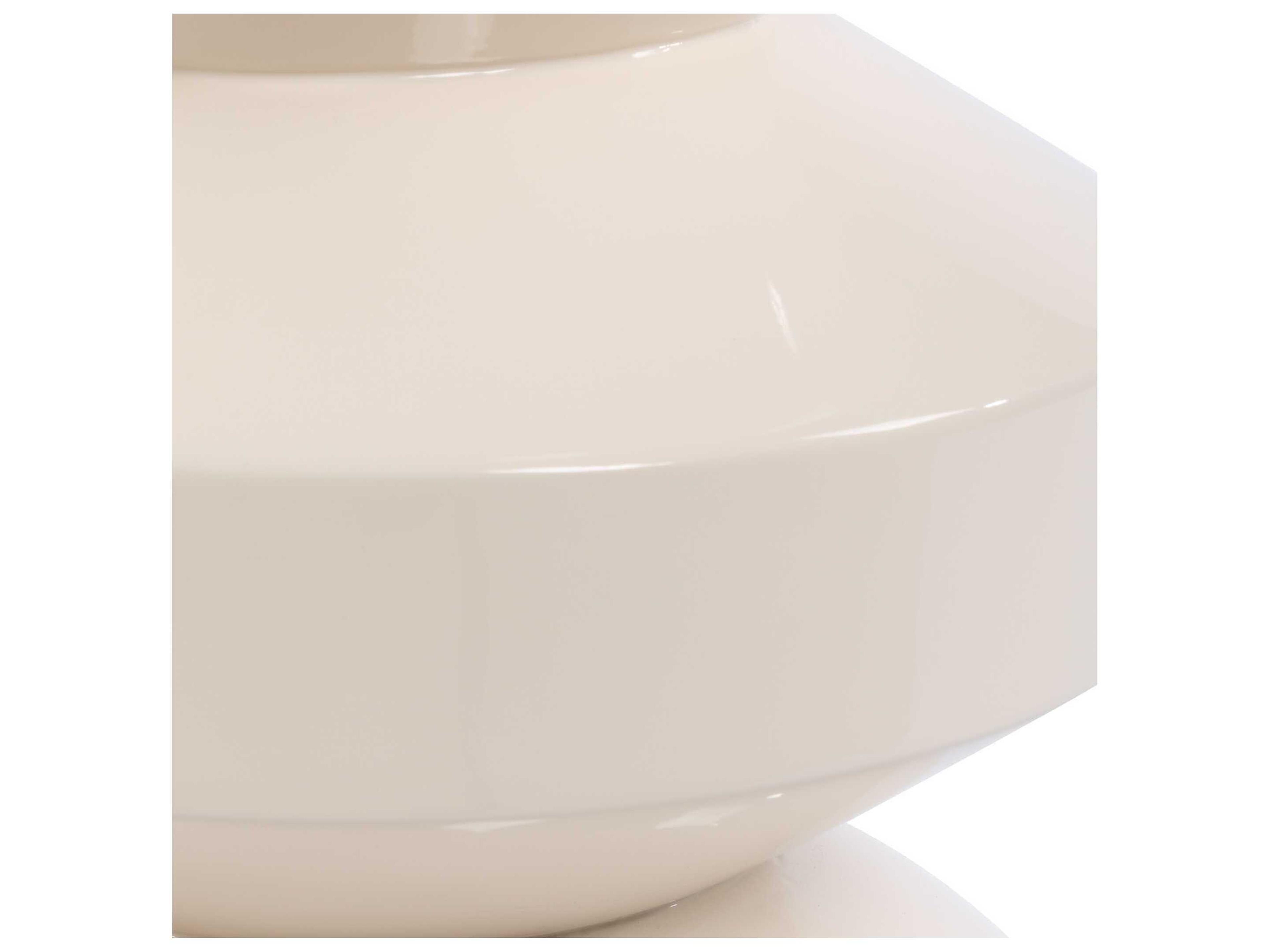 Uttermost Lyford Round Wood Lacquer Cream End Table