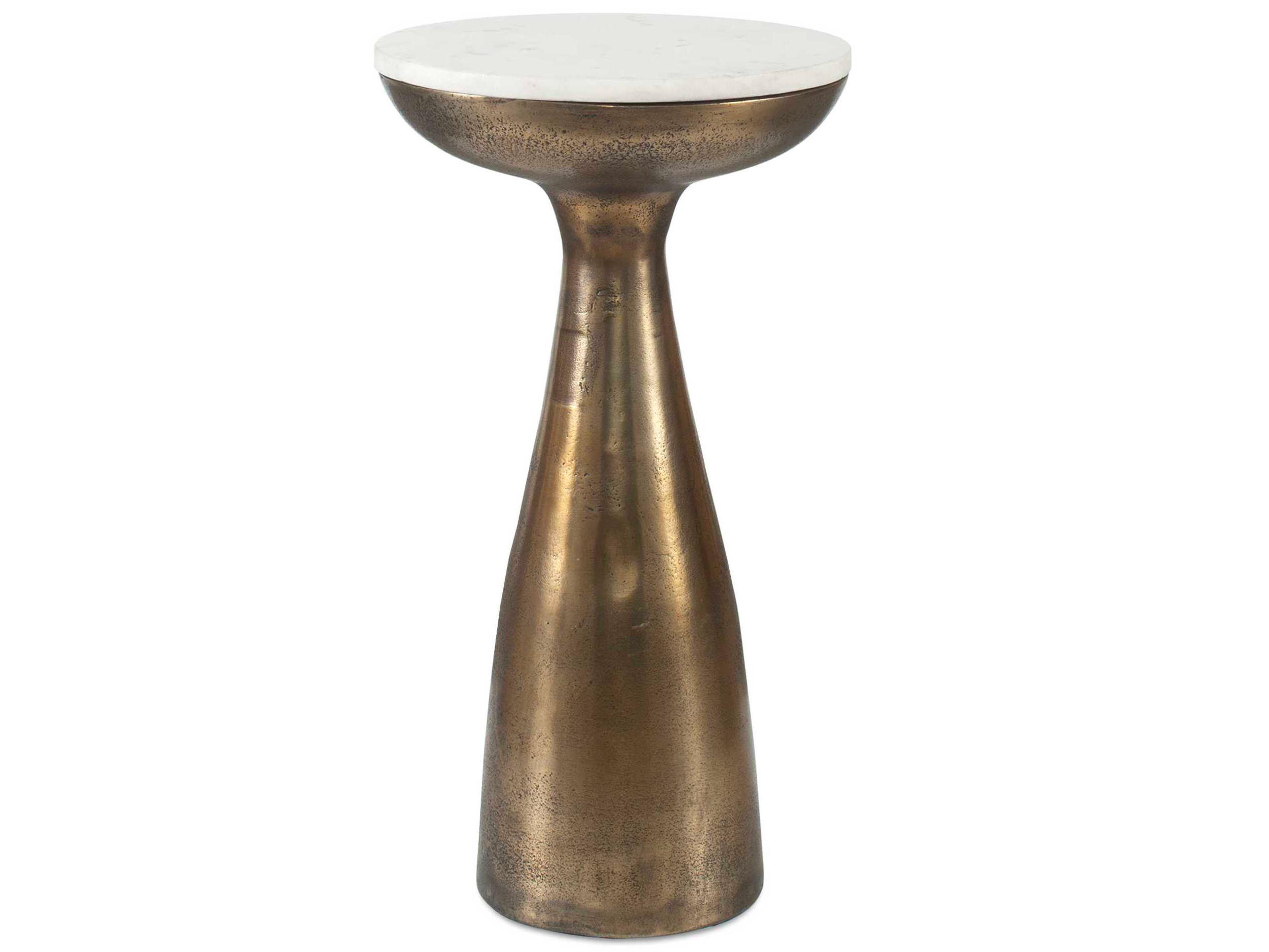 Torin Round Marble End Table