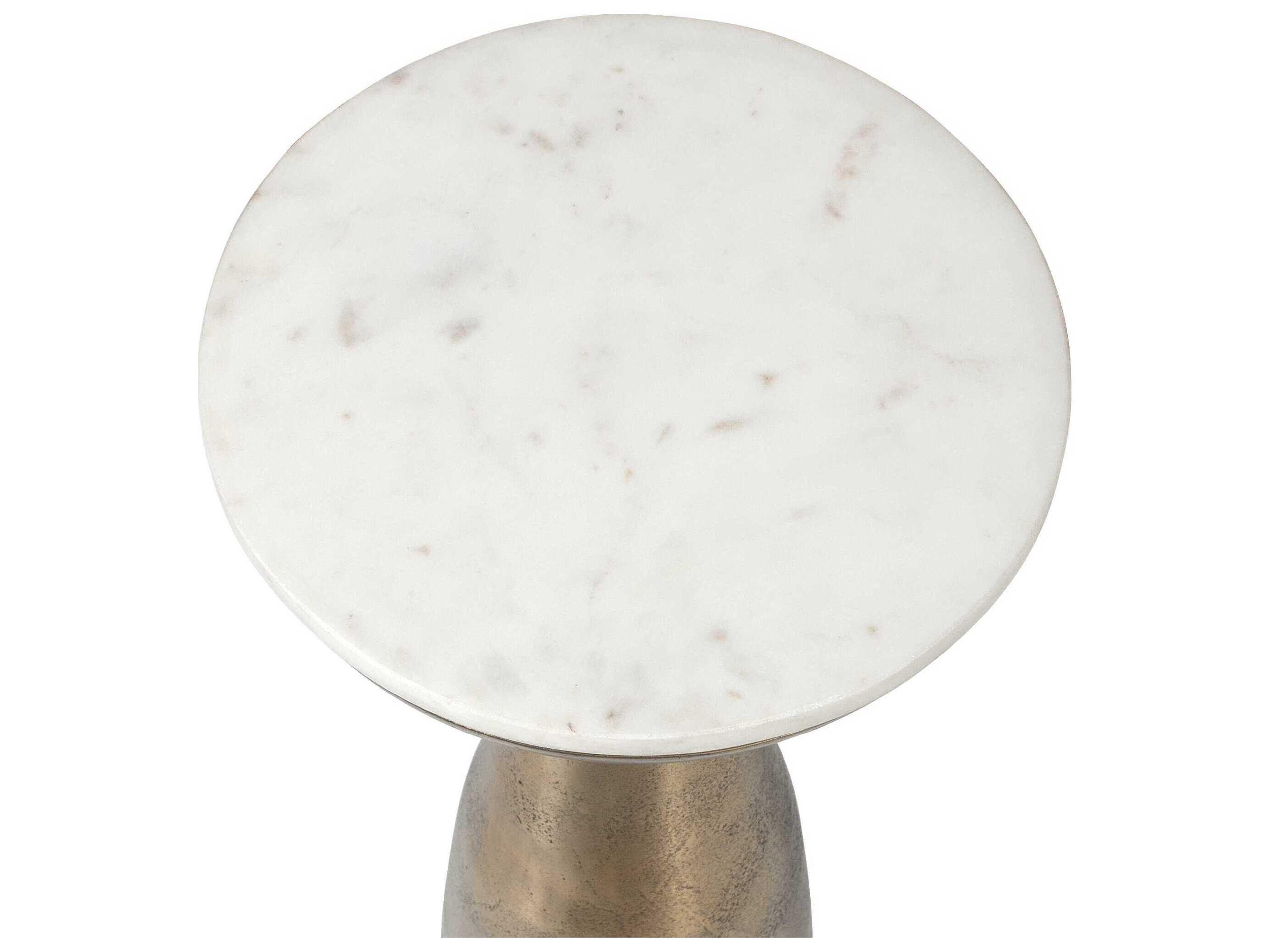 Uttermost Torin Round Marble End Table