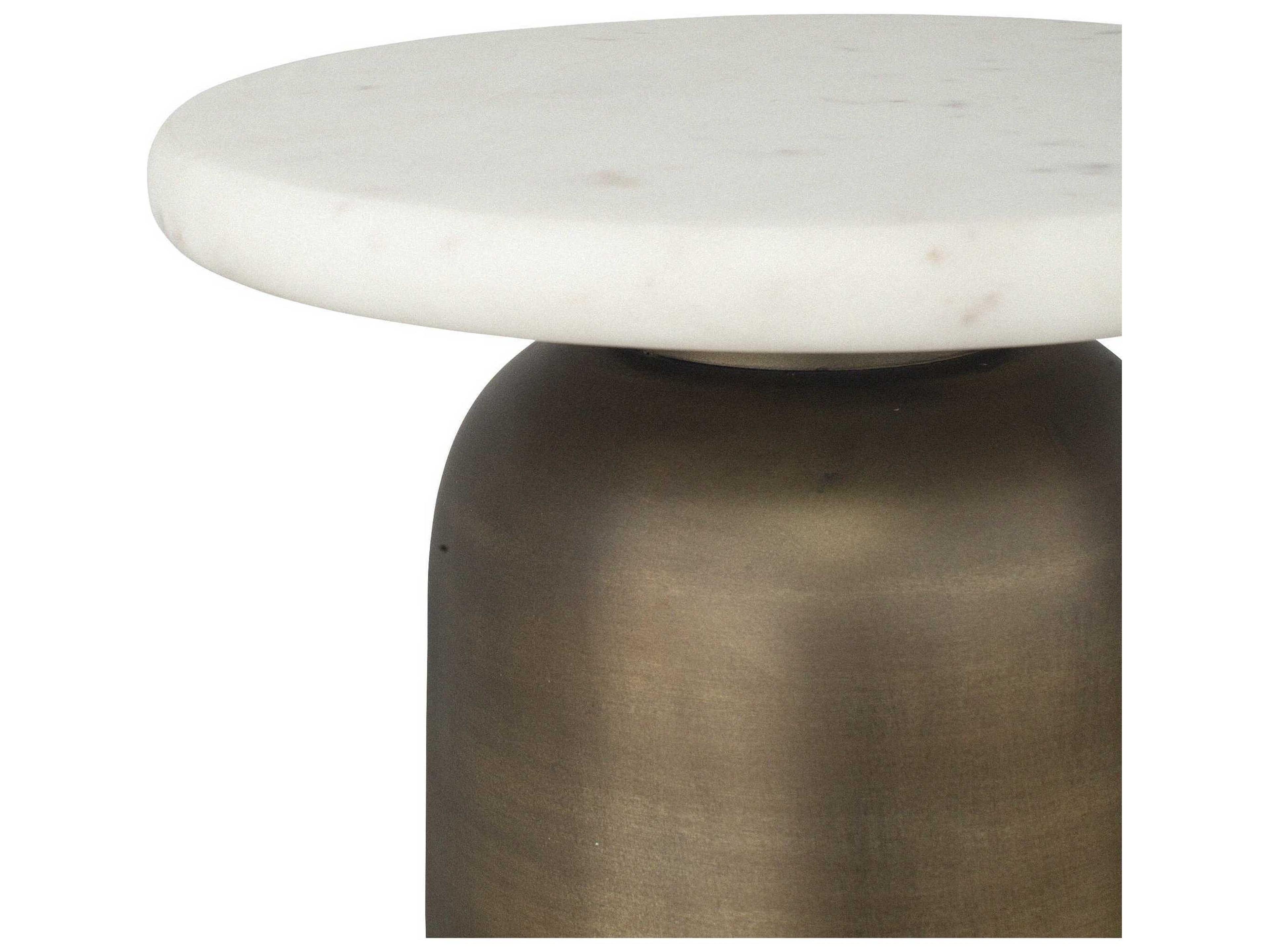 Uttermost Reiss Round Marble End Table