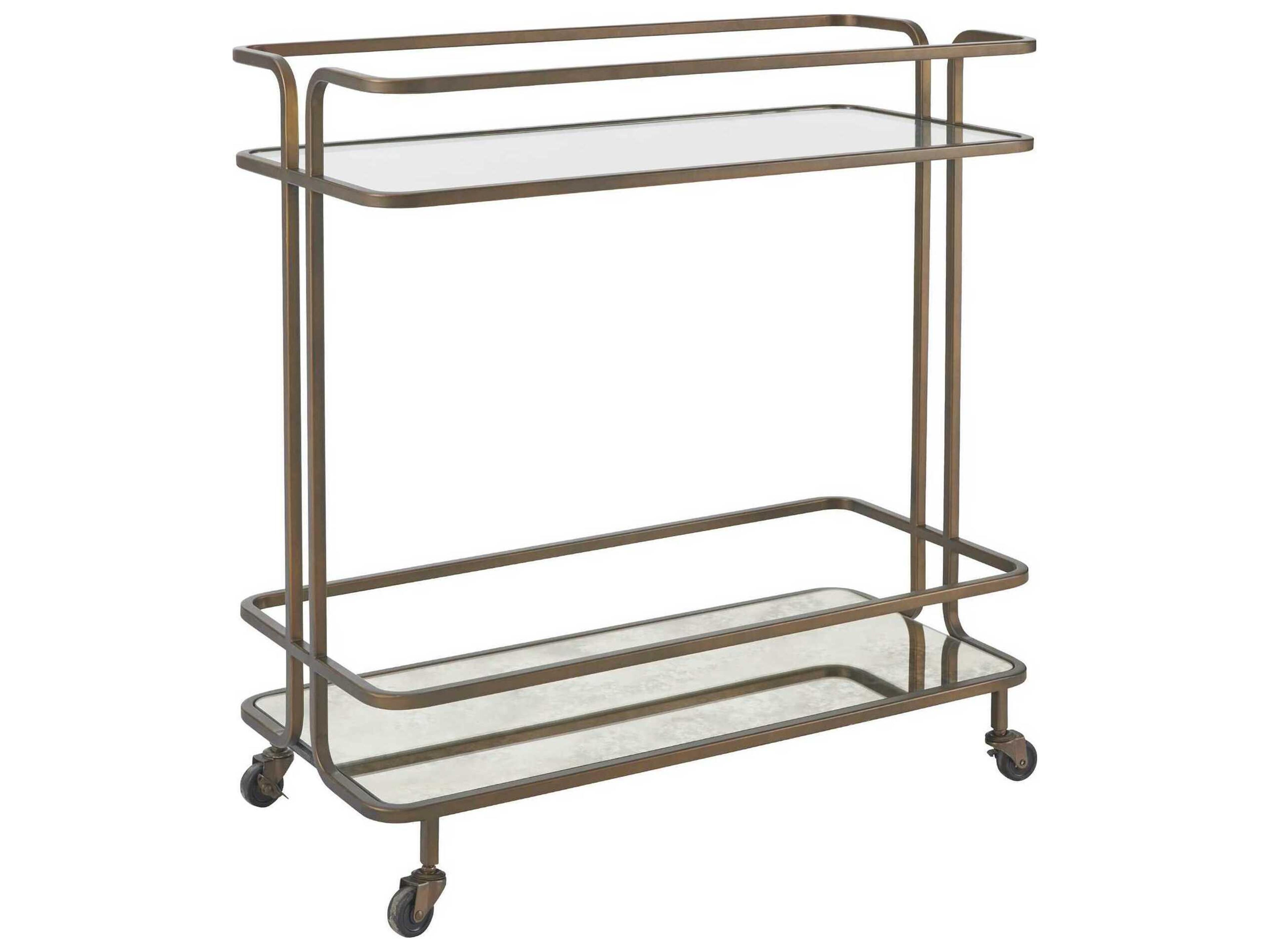 Erivo Glass Bronze Bar Cart