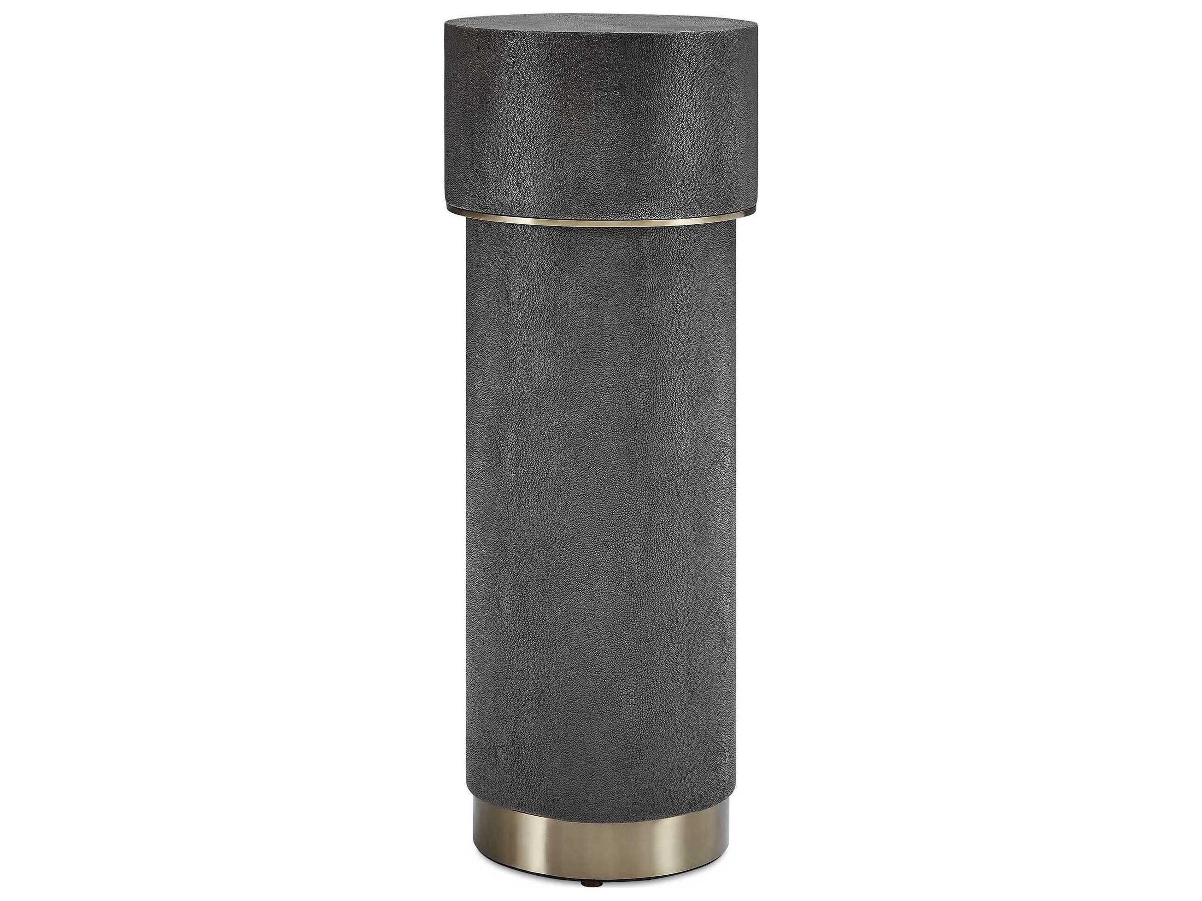 Wessex Round Faux Leather End Table