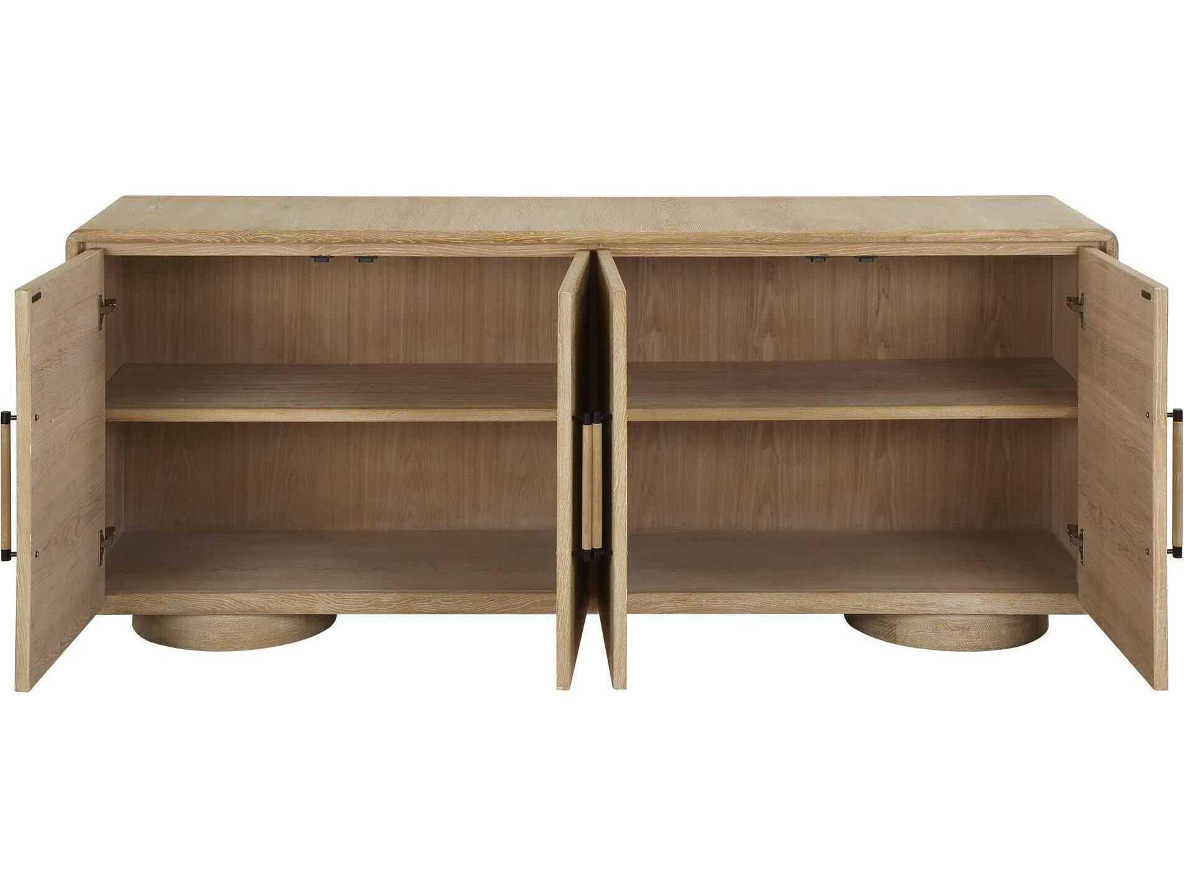 Uttermost Evanston 78" Oak Wood Sideboard