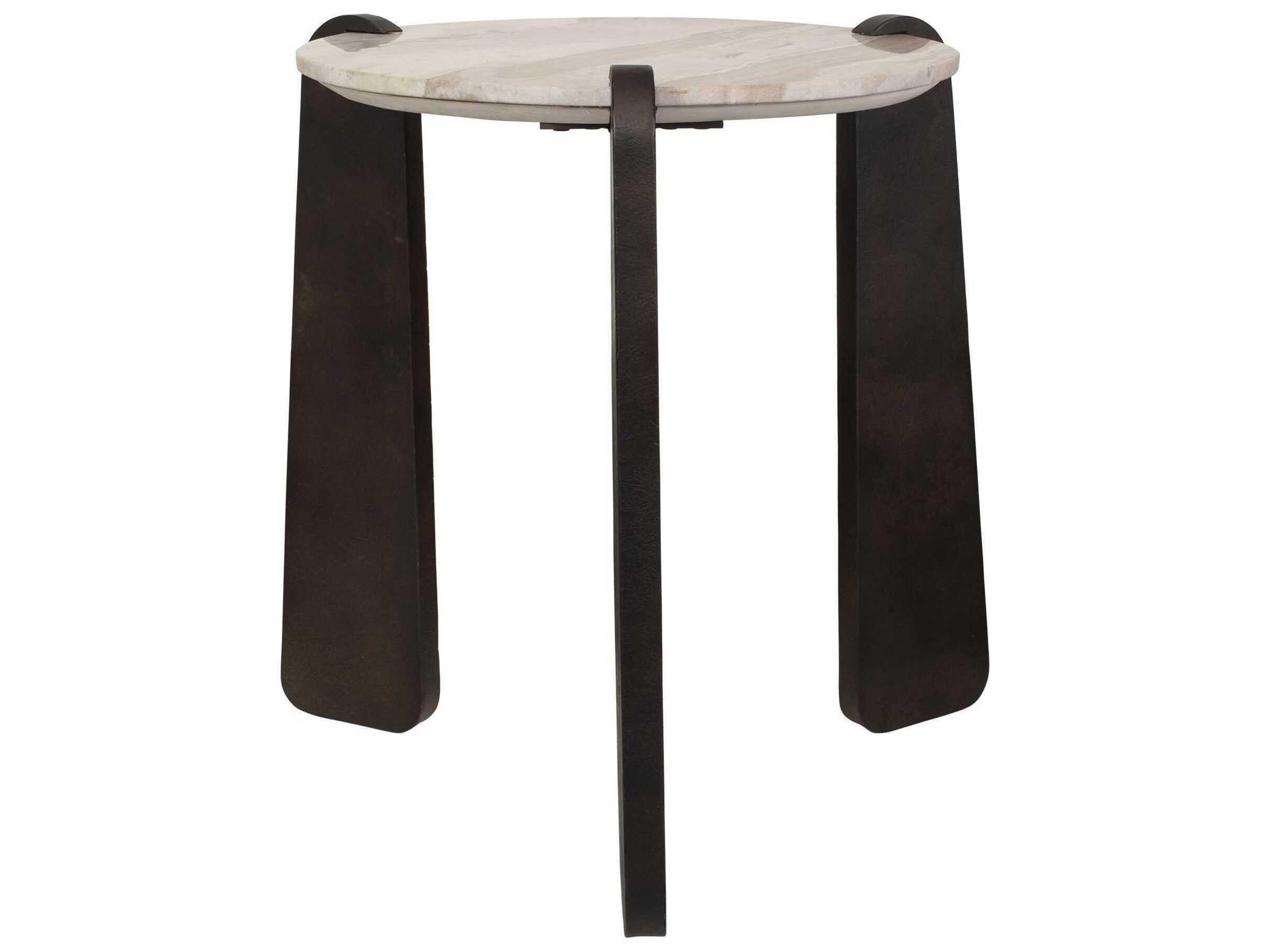 Uttermost Talud Round Marble End Table