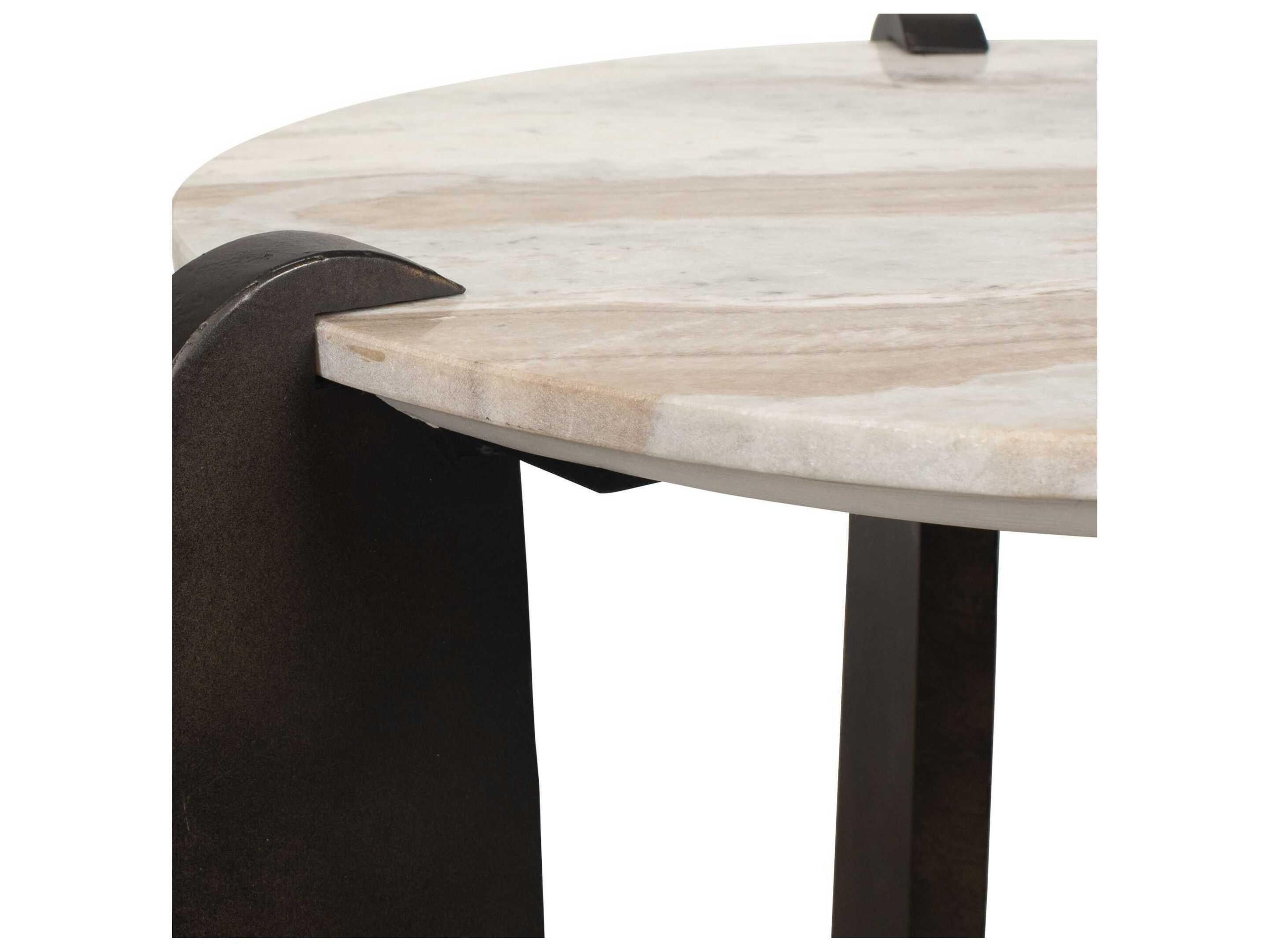 Uttermost Talud Round Marble End Table