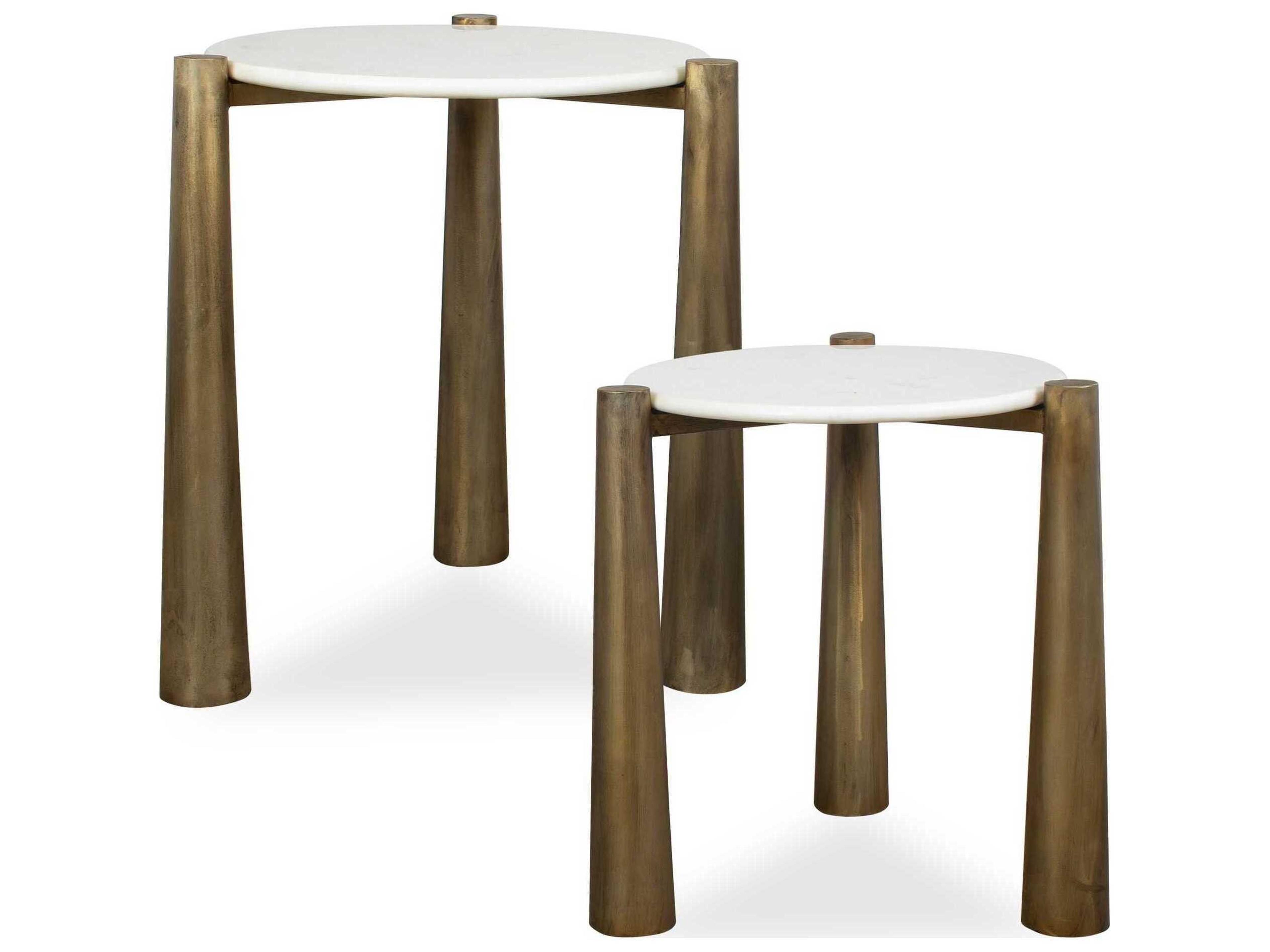 Claridge Round Marble End Table