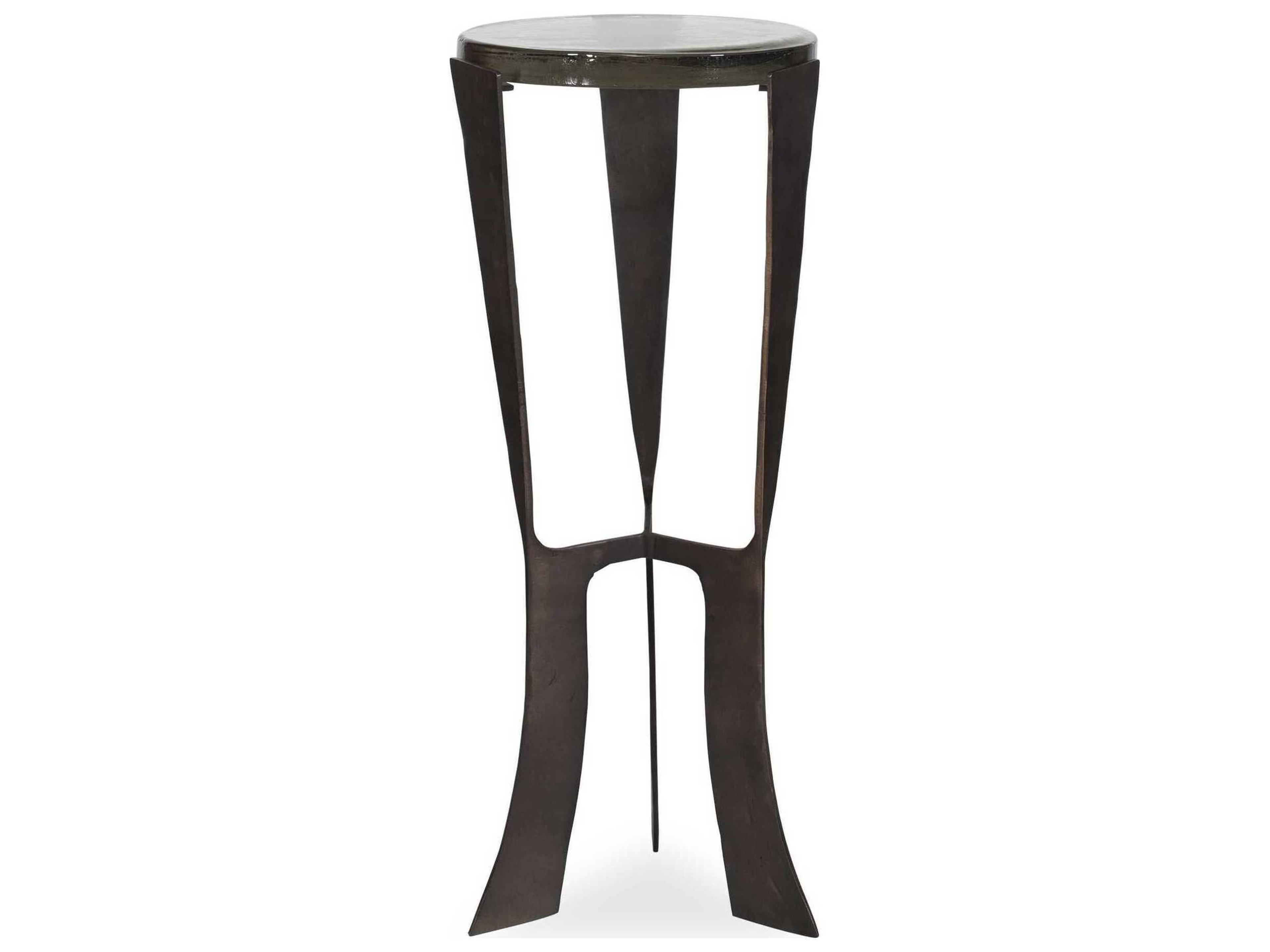 Renaud Round Glass End Table