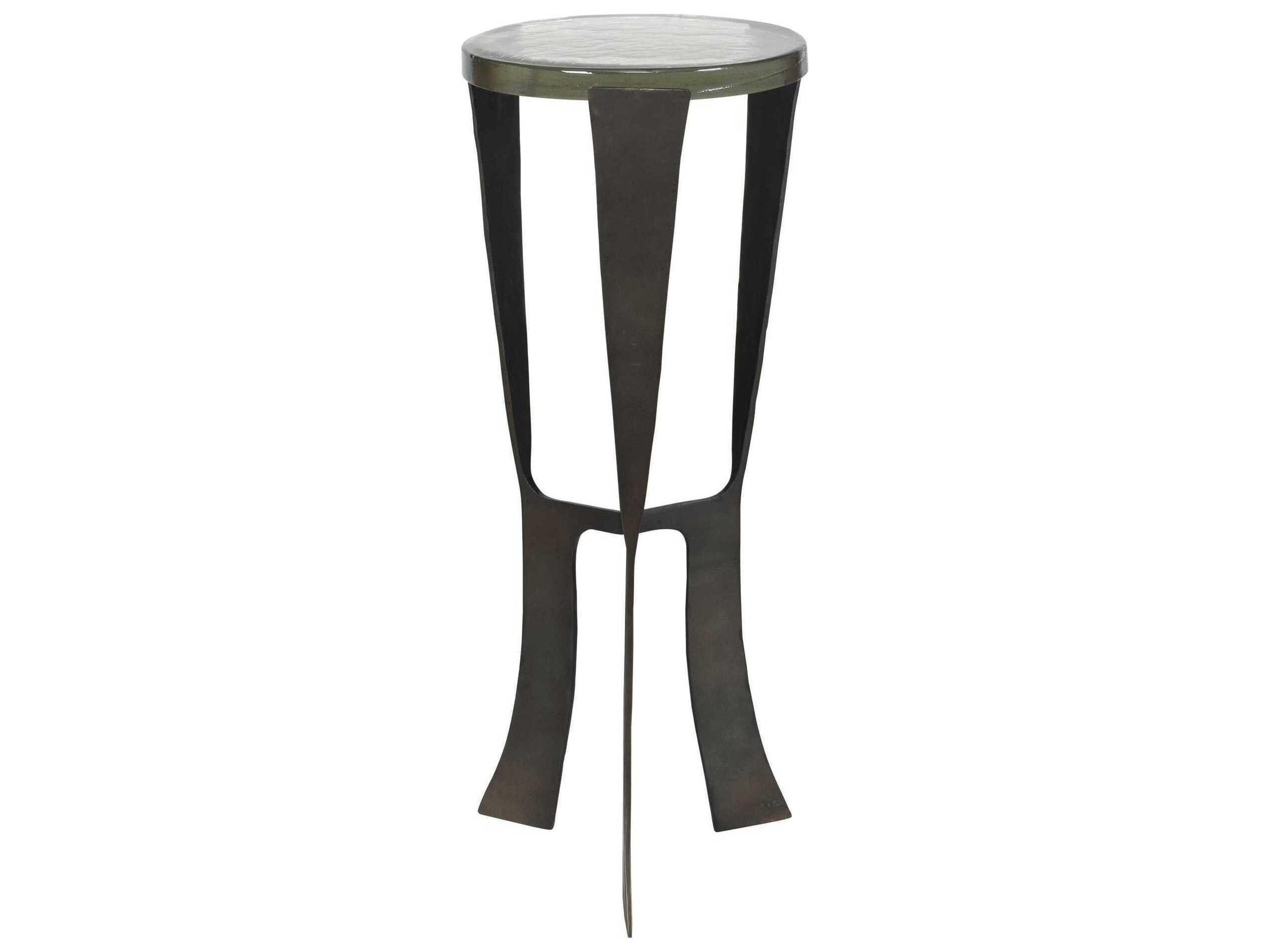 Uttermost Renaud Round Glass End Table