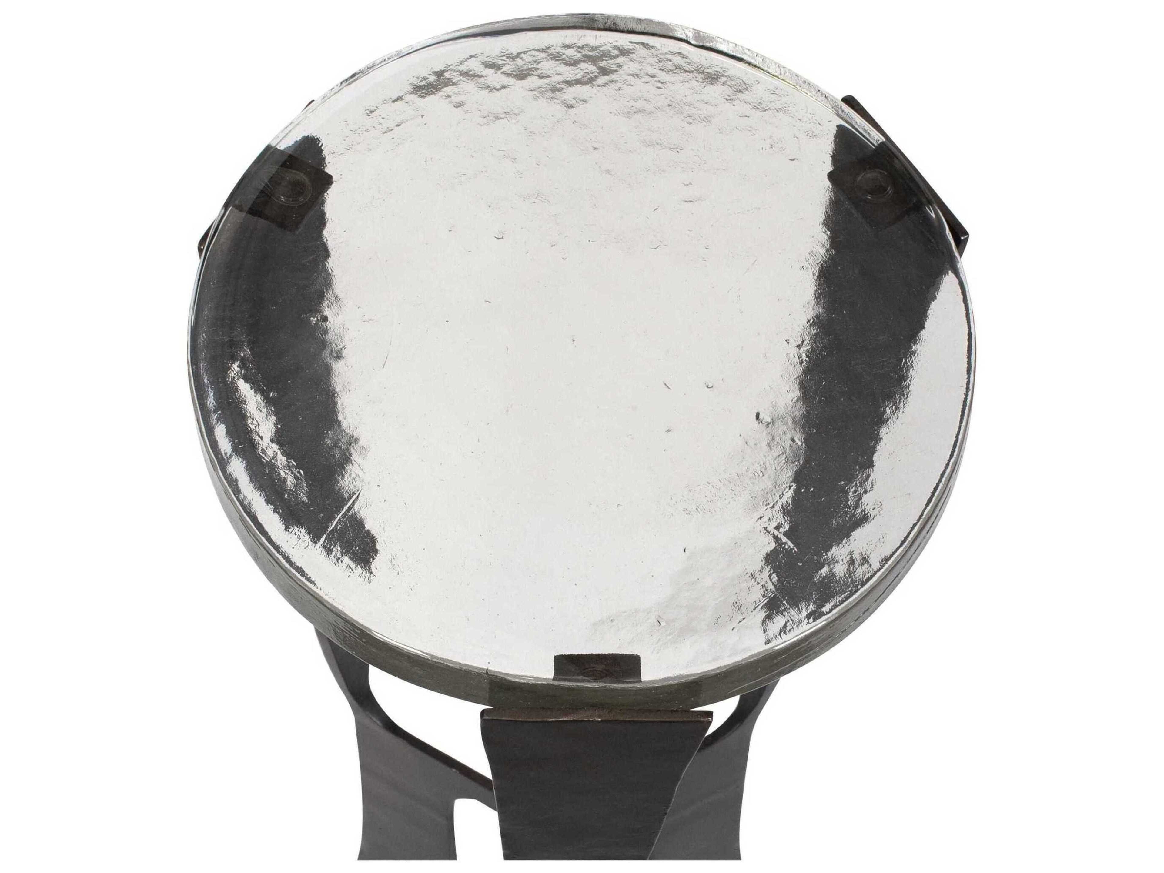 Uttermost Renaud Round Glass End Table