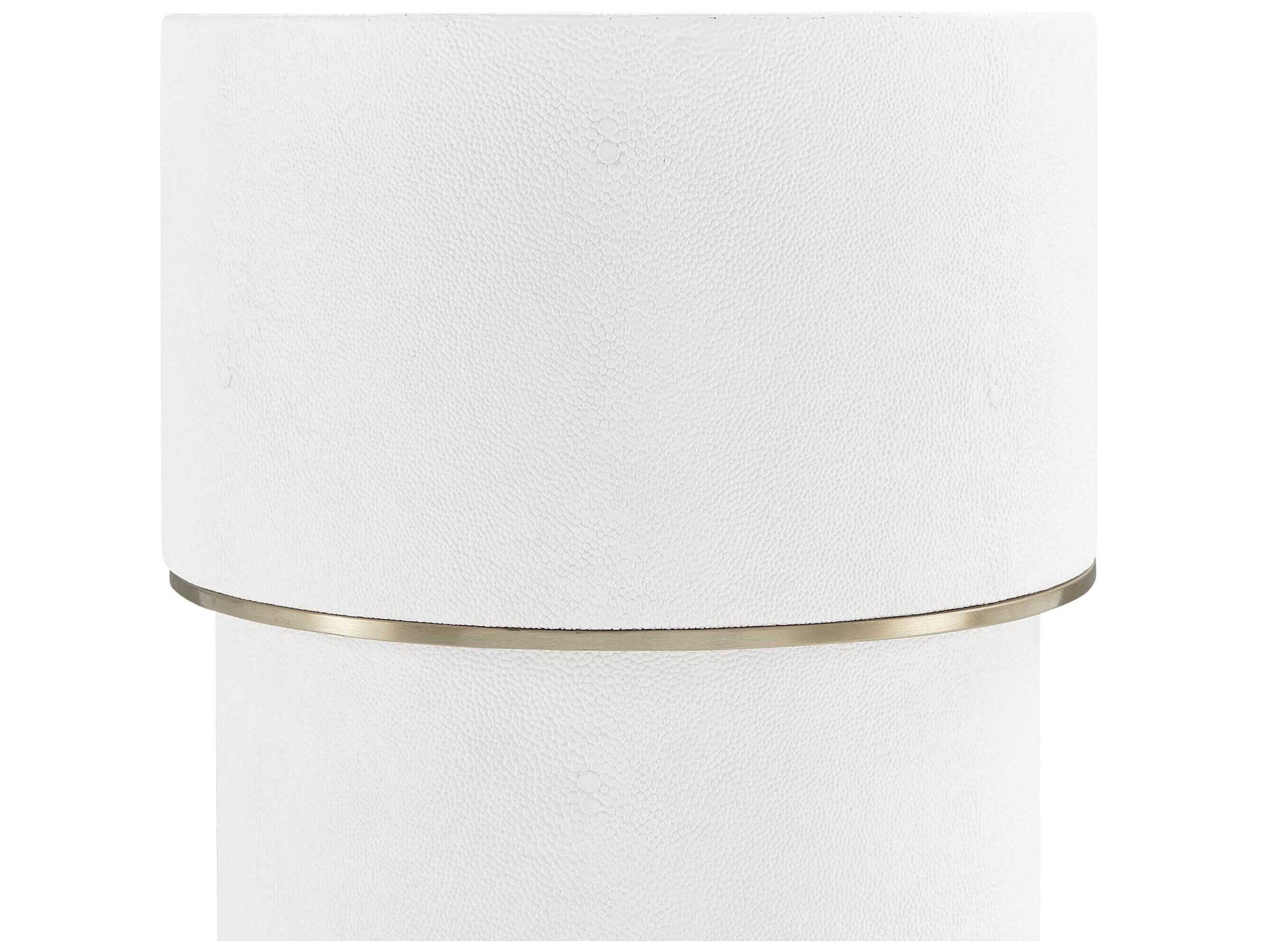 Uttermost Wessex Round Faux Leather End Table