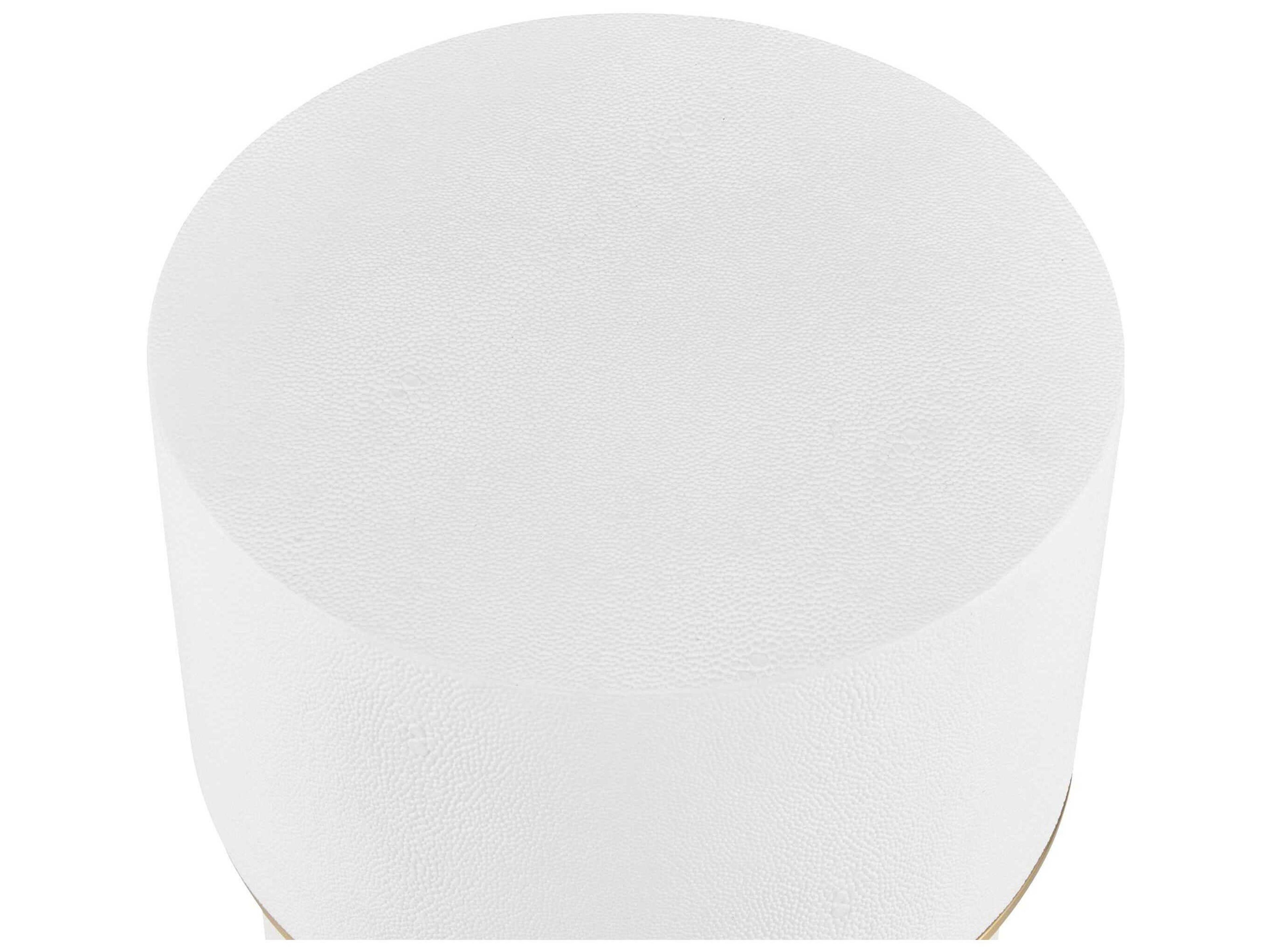 Uttermost Wessex Round Faux Leather End Table