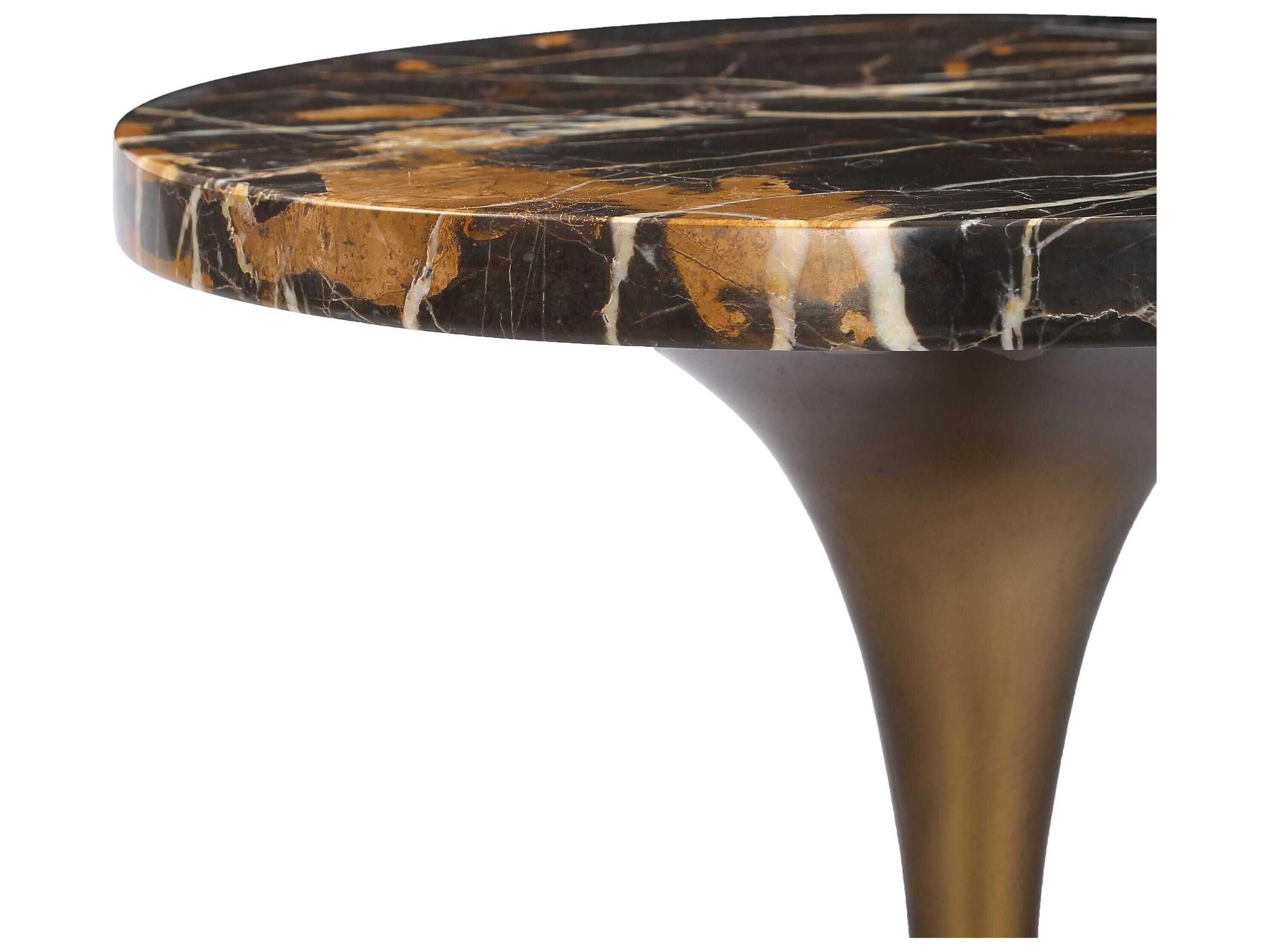 Uttermost Karnes Round Marble End Table
