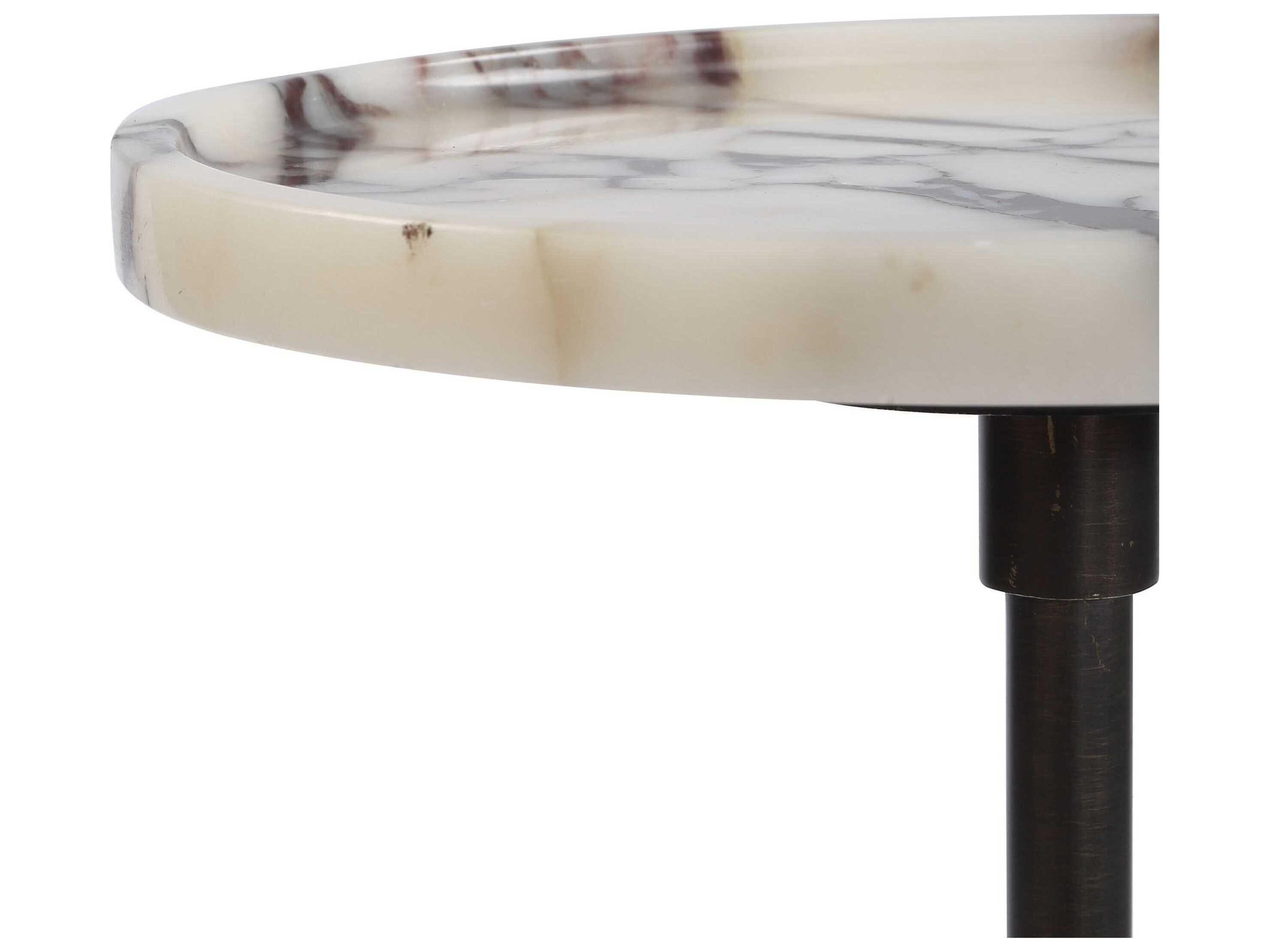 Uttermost Brunson Round Marble End Table