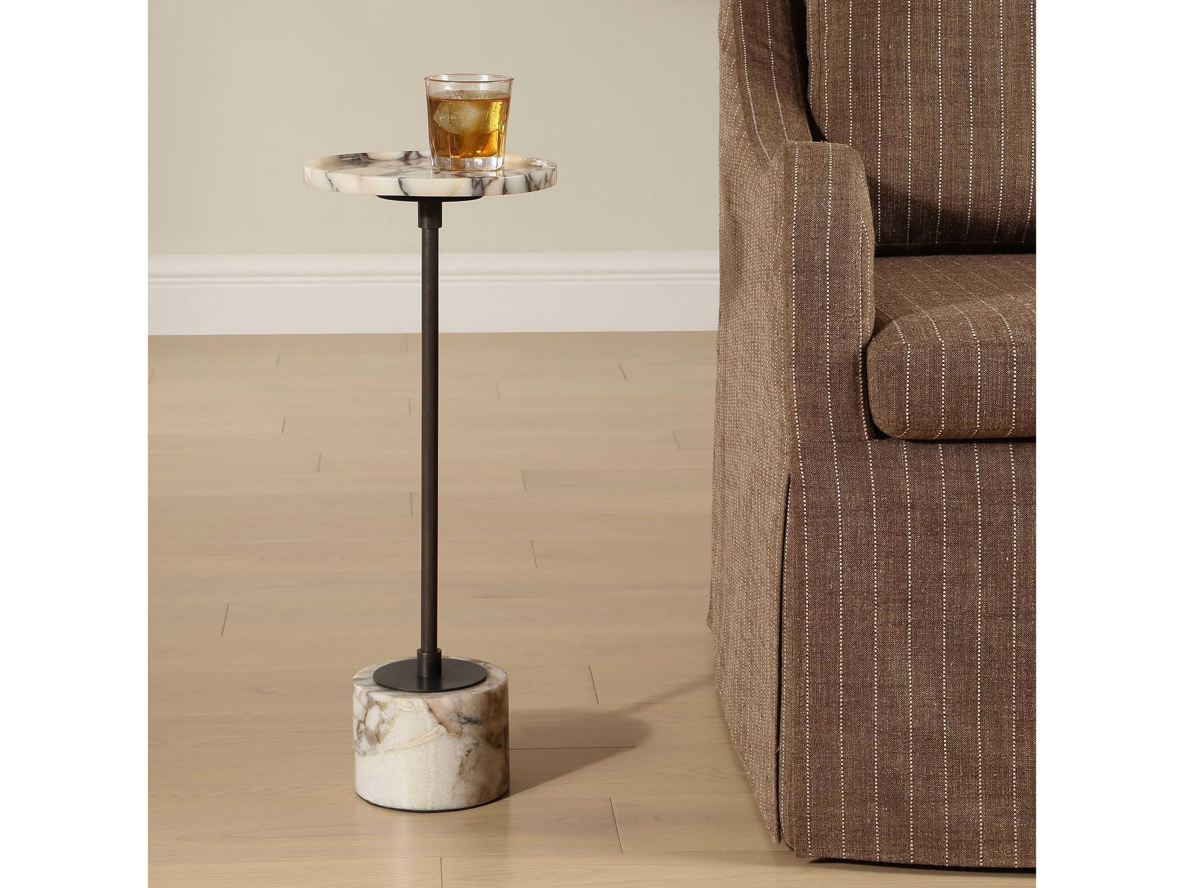 Uttermost Brunson Round Marble End Table
