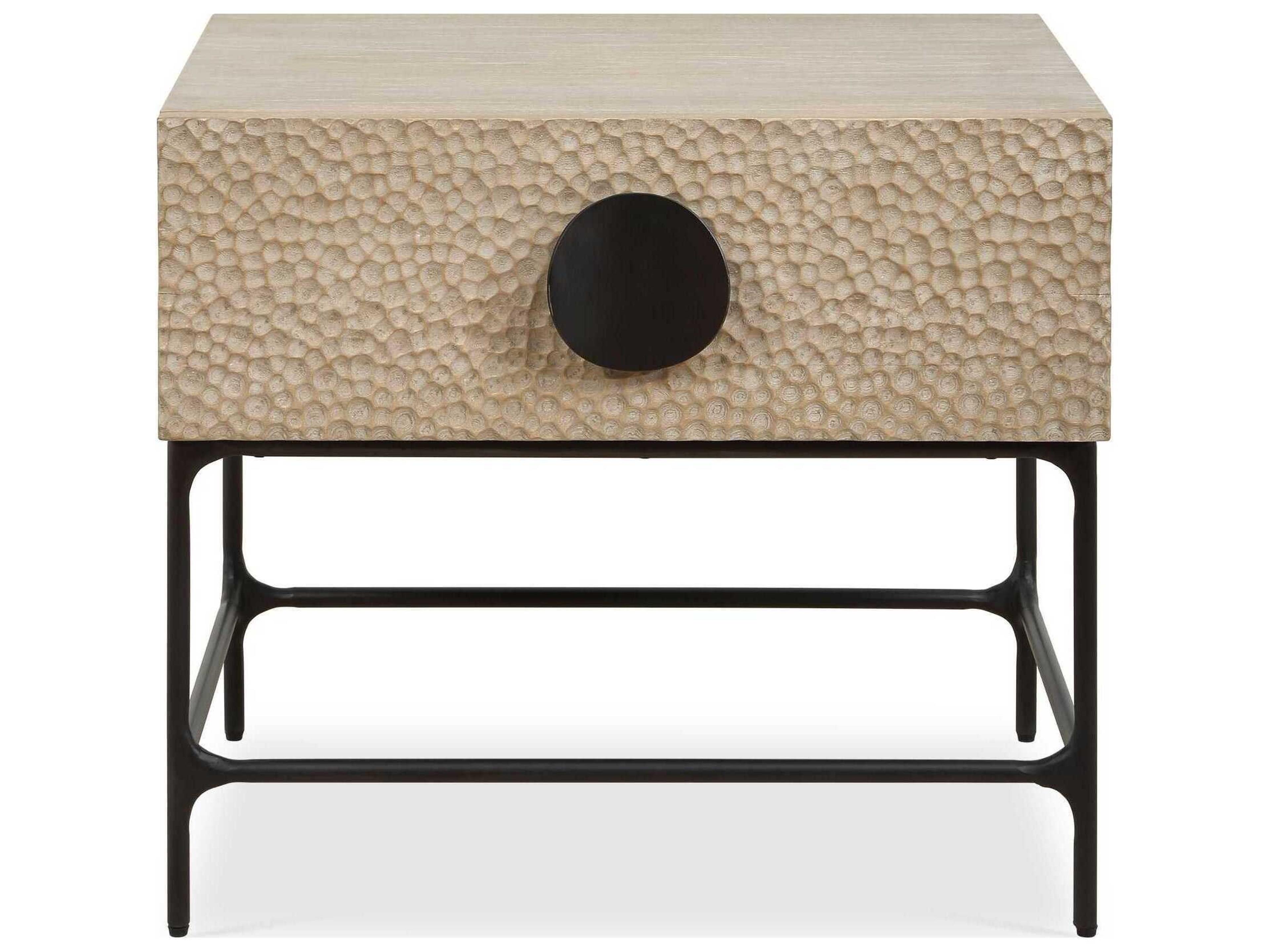 Uttermost Lunar Rectangular Wood End Table