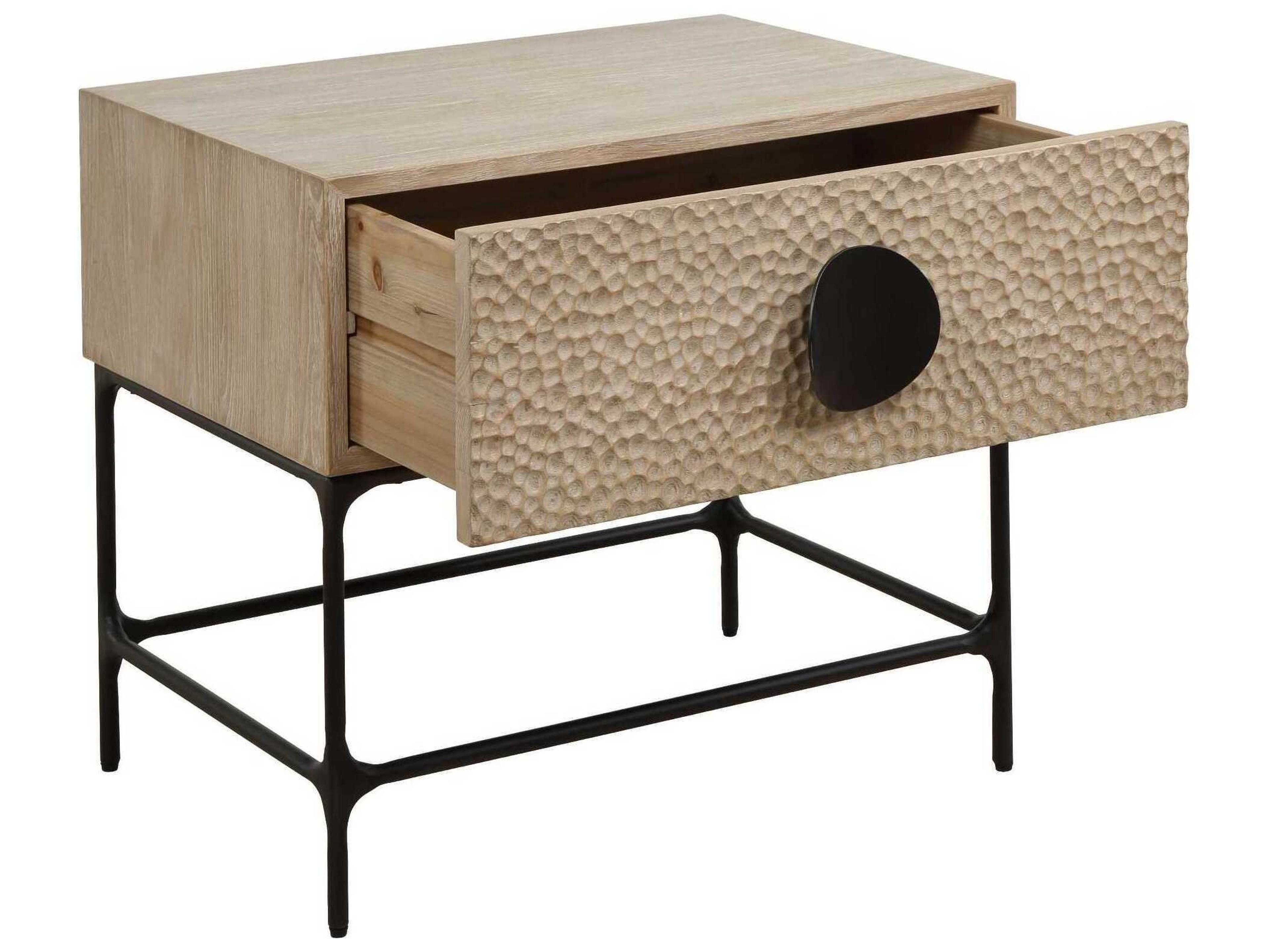 Uttermost Lunar Rectangular Wood End Table