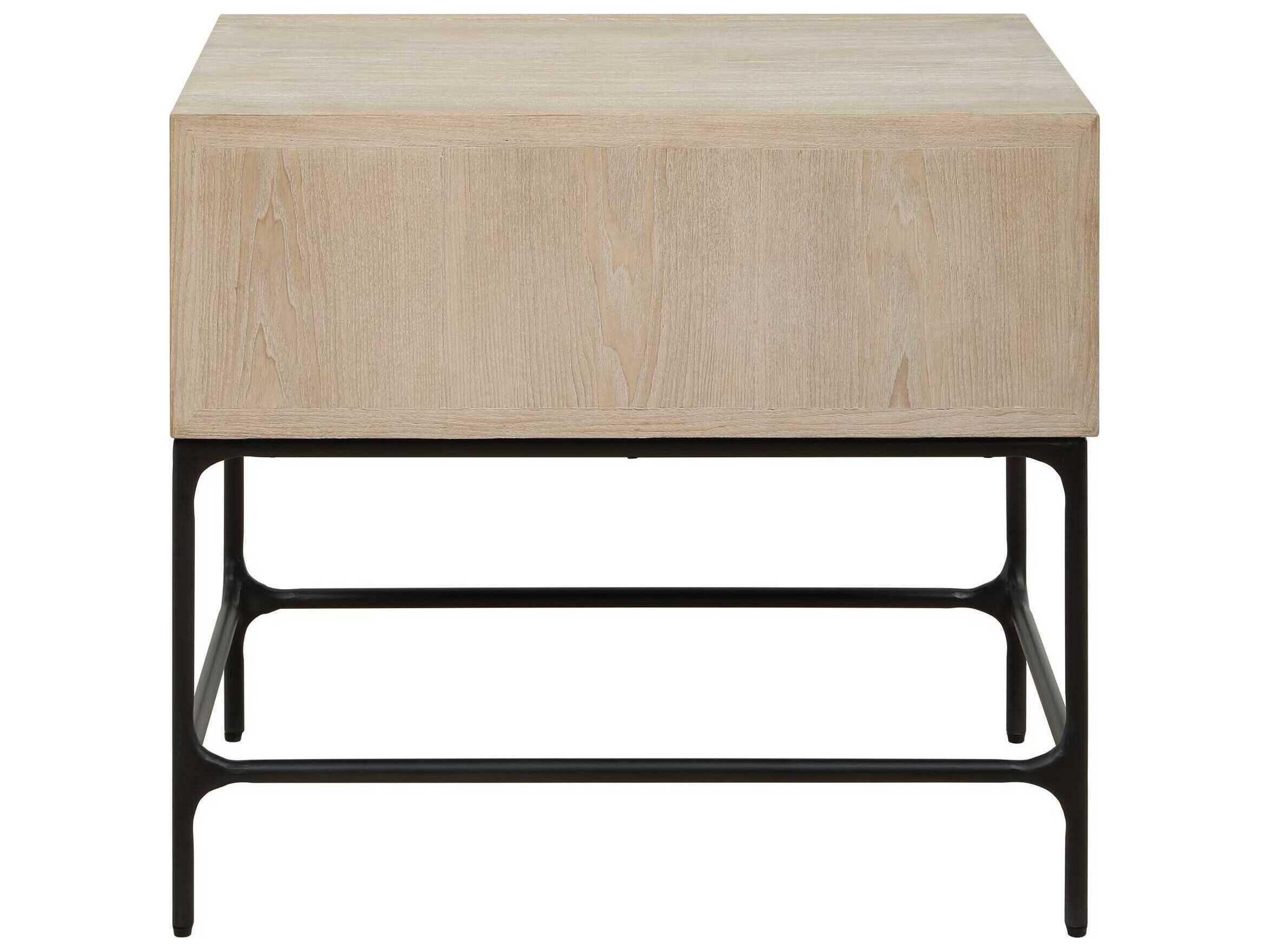 Uttermost Lunar Rectangular Wood End Table