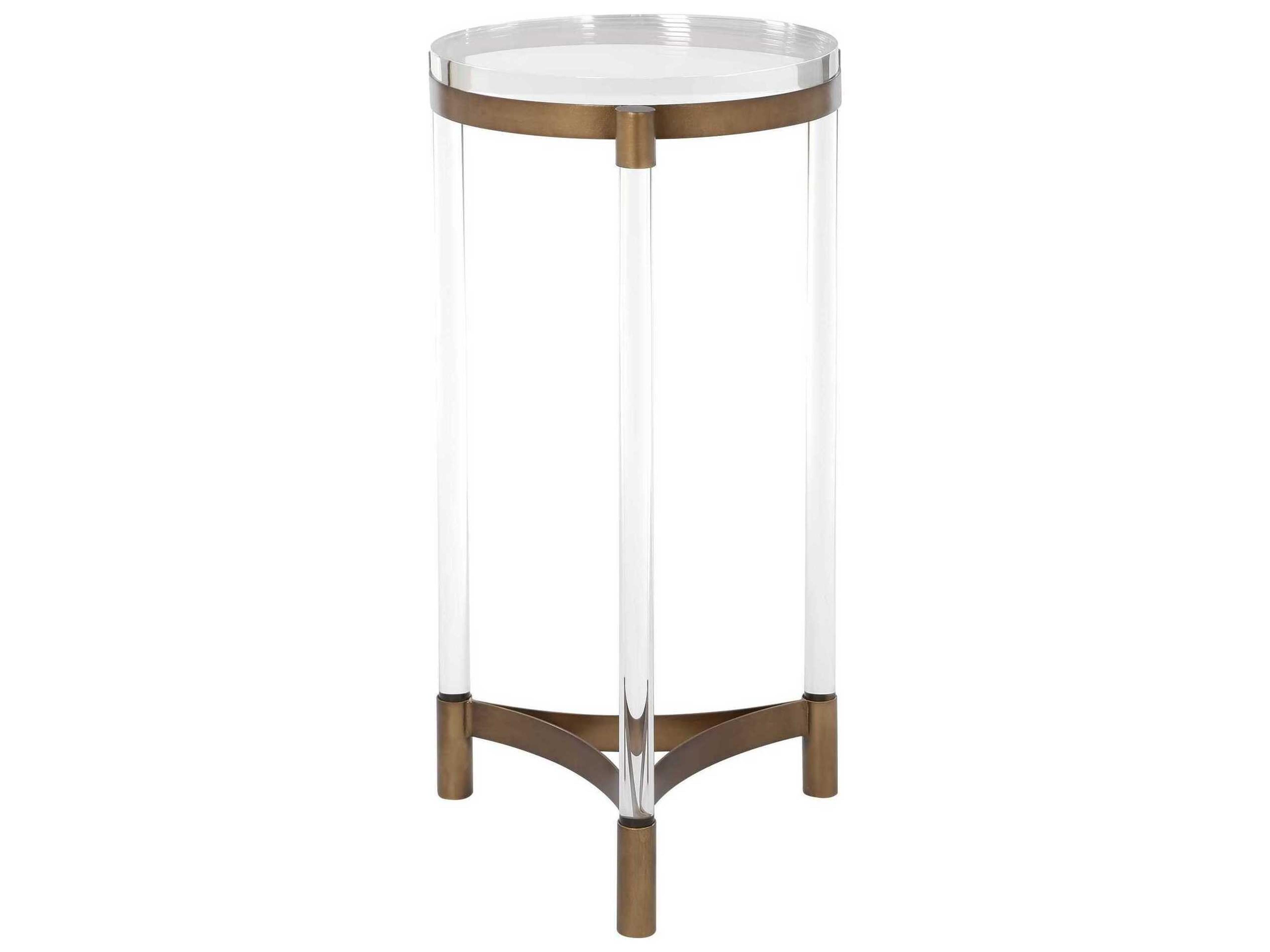 Pereira Round Acrylic End Table