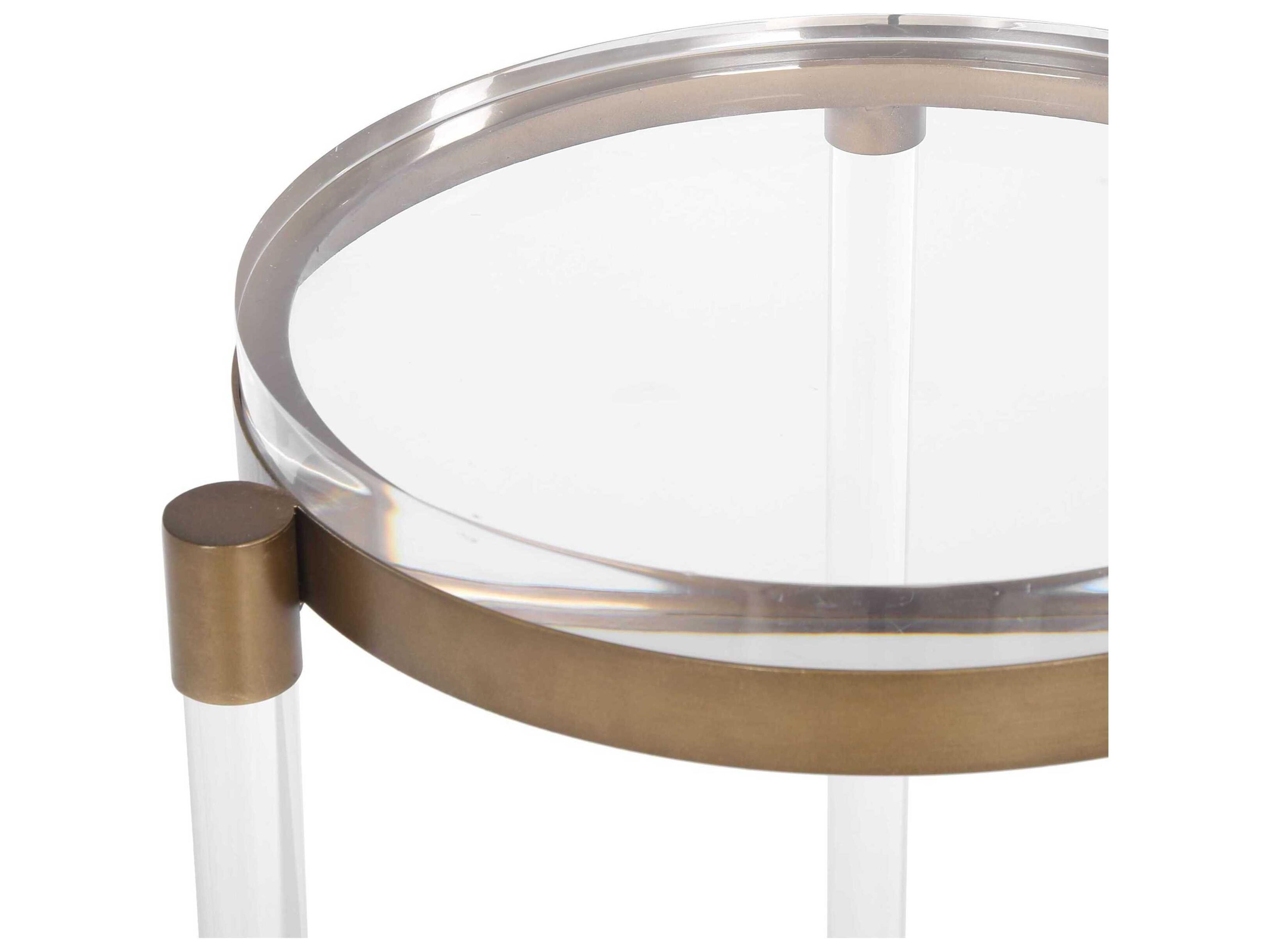 Uttermost Pereira Round Acrylic End Table