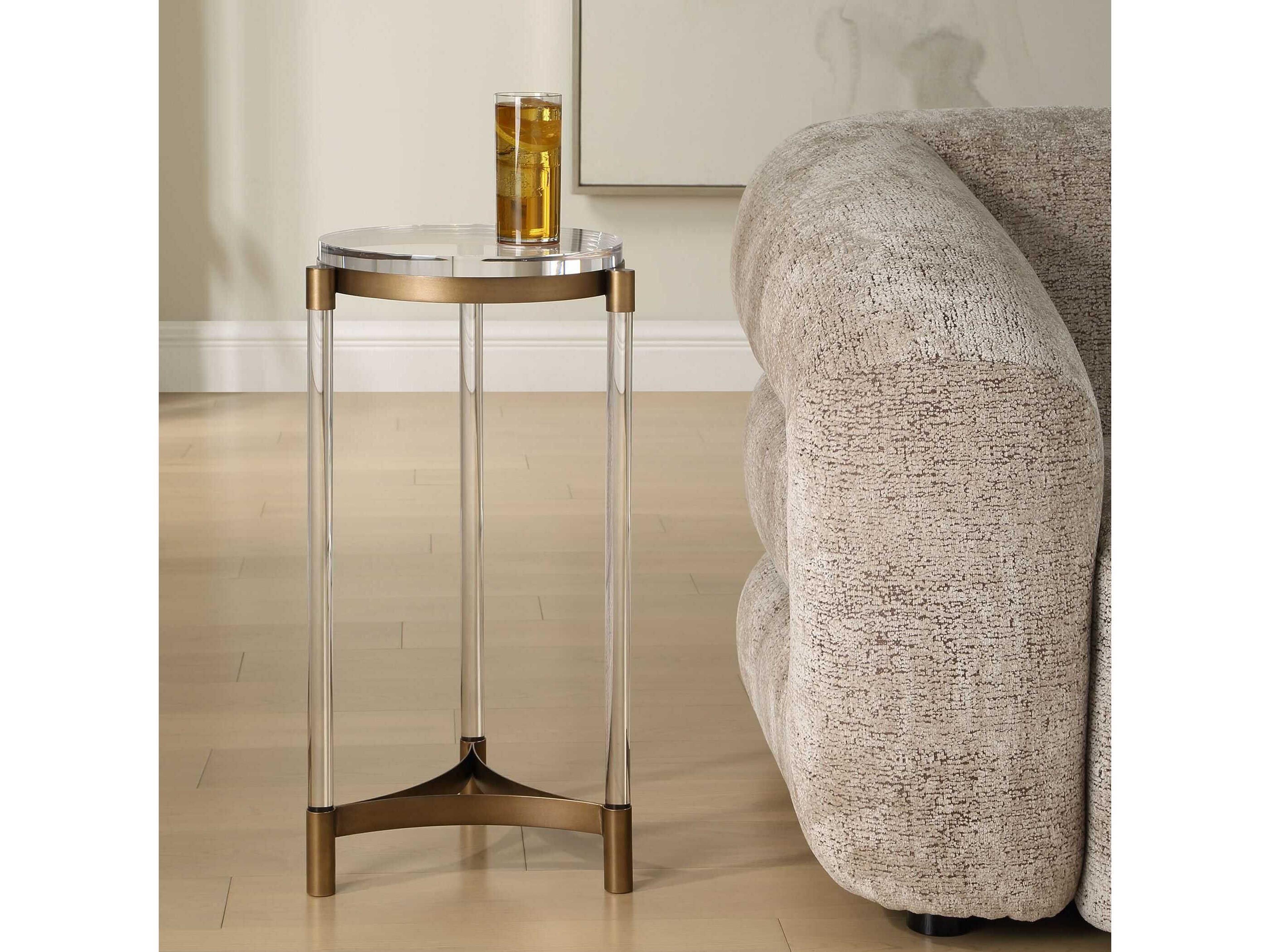 Uttermost Pereira Round Acrylic End Table