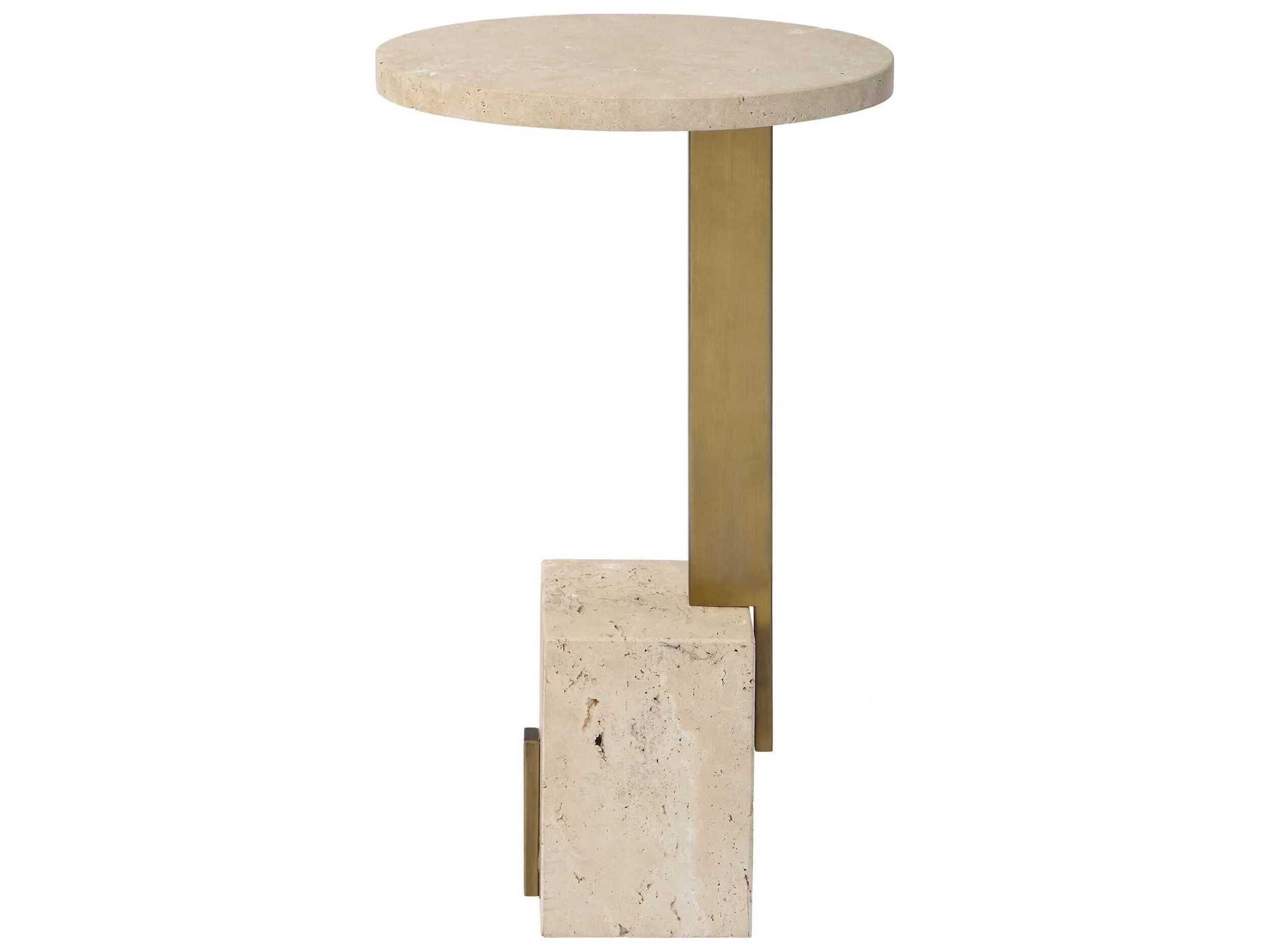 Uttermost Feranno Round Stone End Table