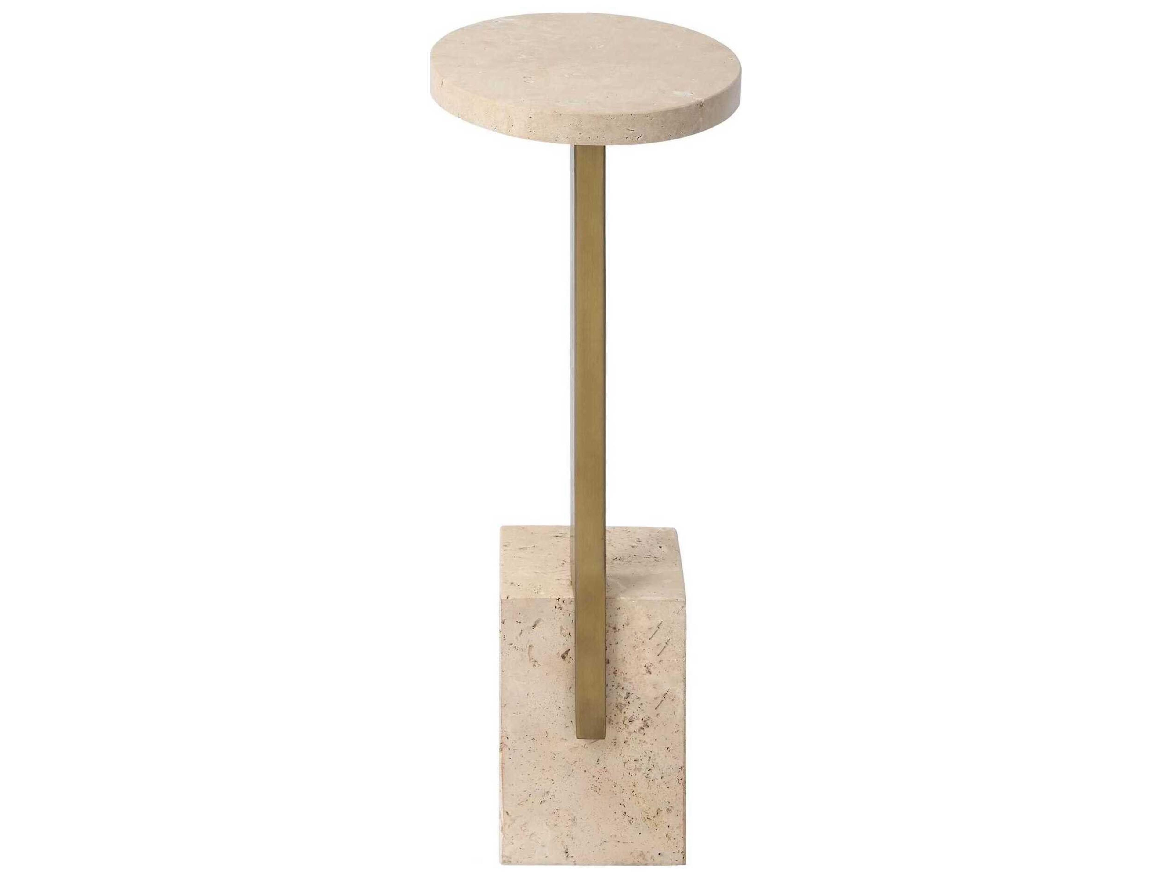 Uttermost Feranno Round Stone End Table