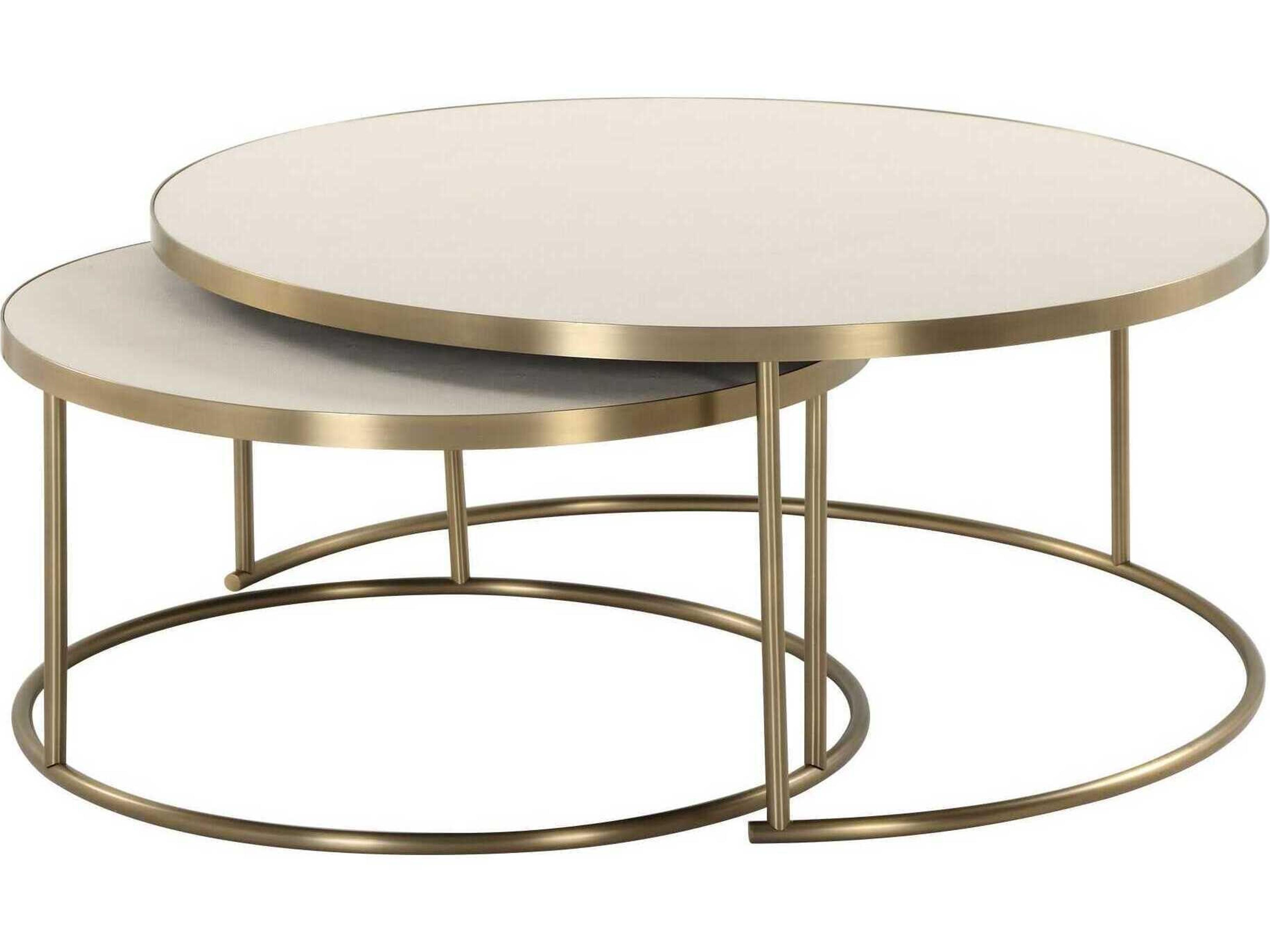 Uttermost Aragon Round Leather Coffee Table