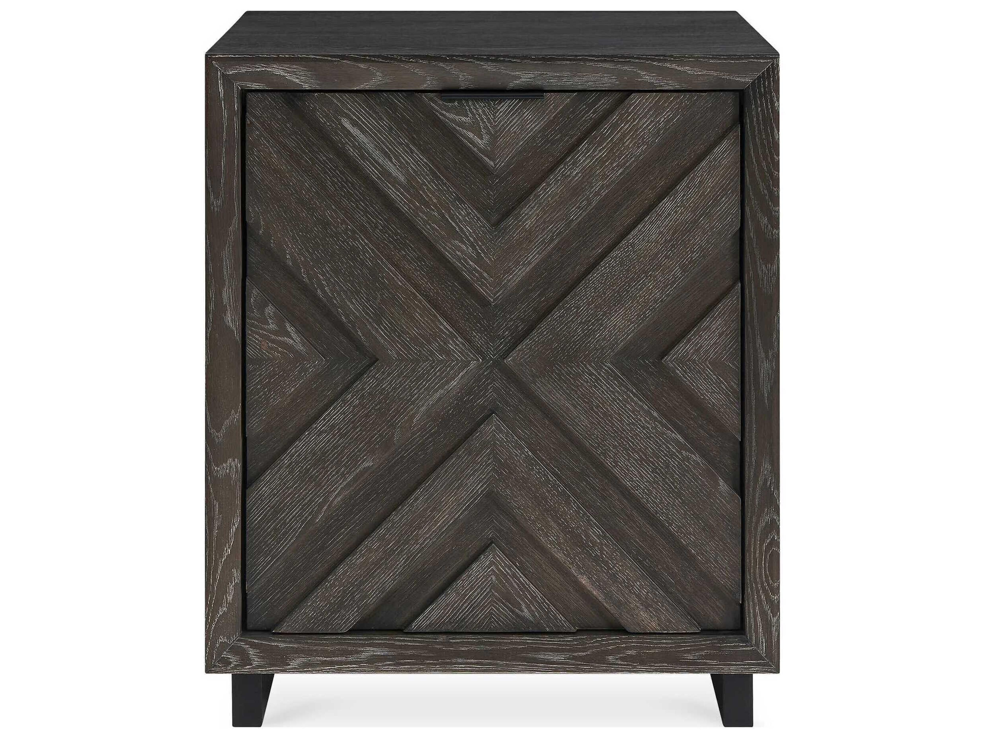 Uttermost Barrett Black Oak Wood Nightstand