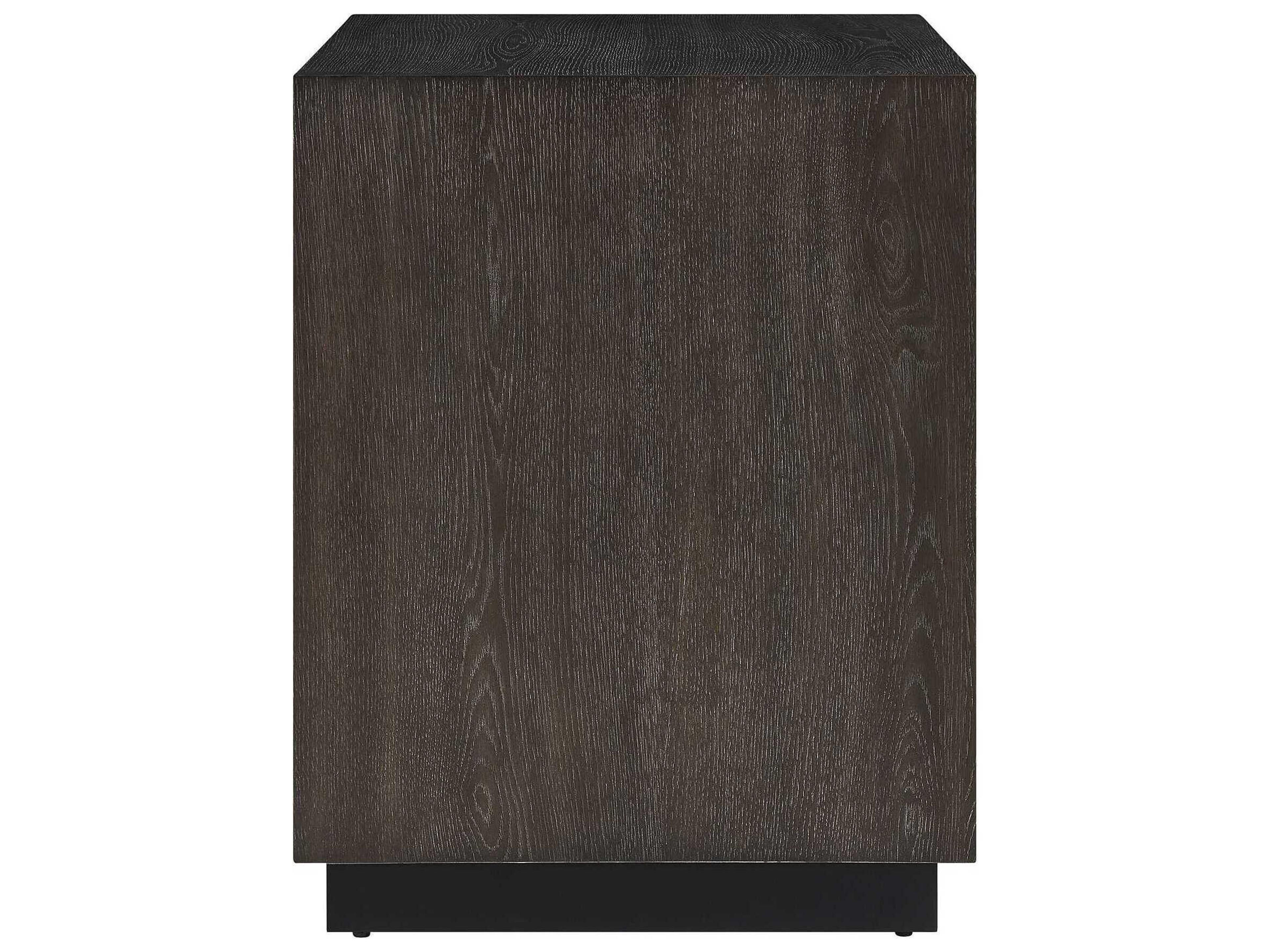 Uttermost Barrett Black Oak Wood Nightstand