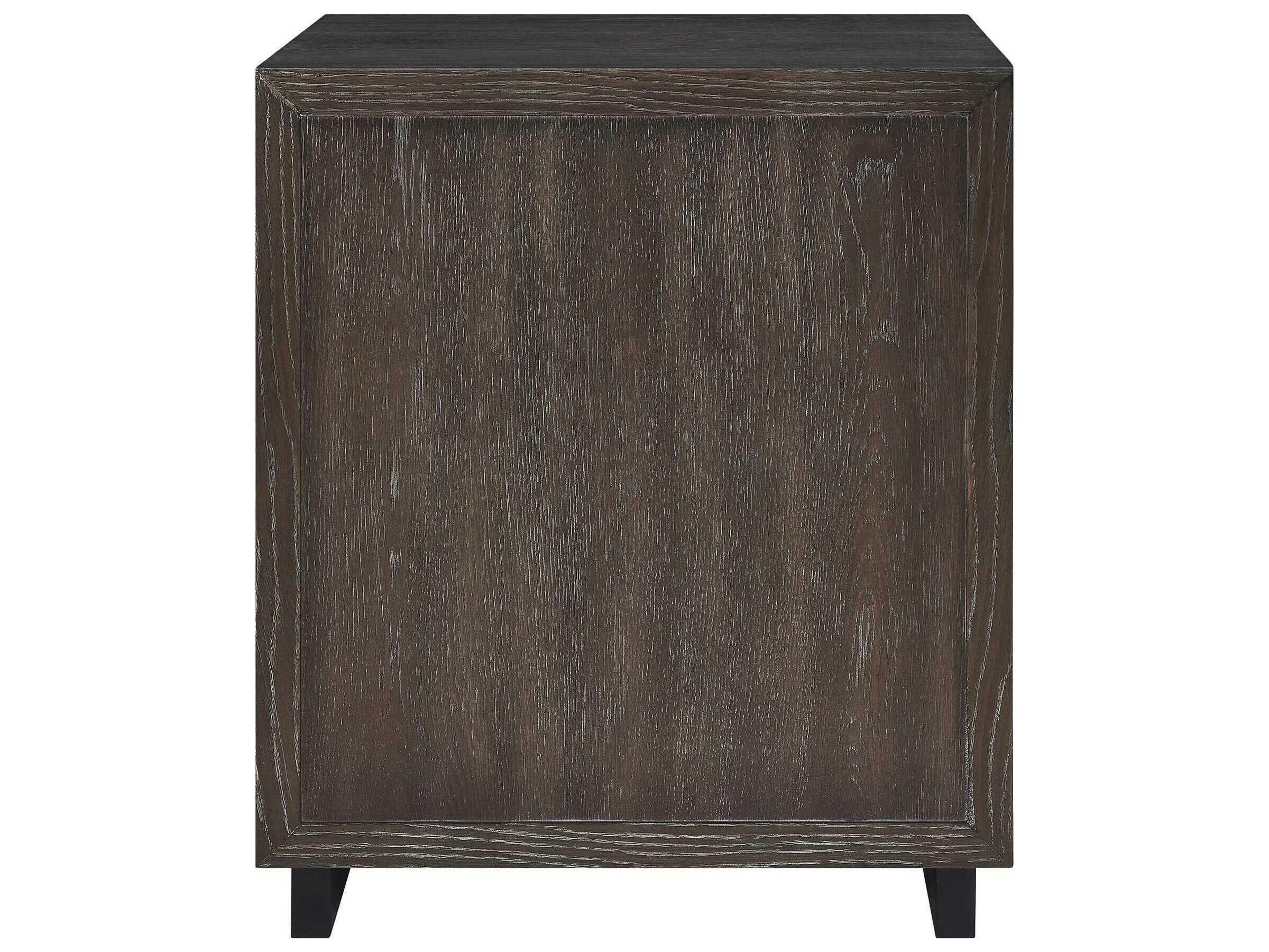 Uttermost Barrett Black Oak Wood Nightstand