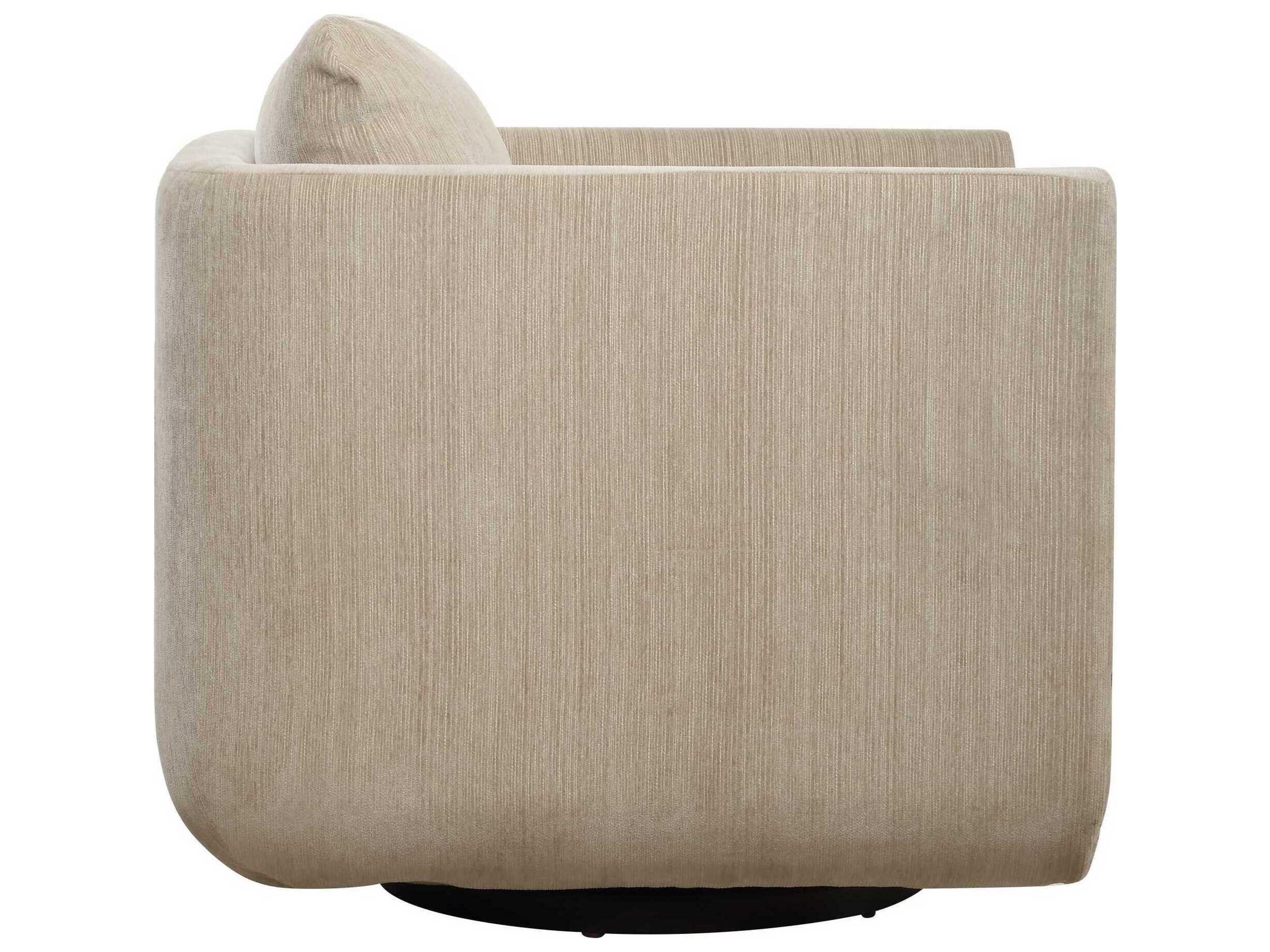 Uttermost Abound Swivel White Accent Chair