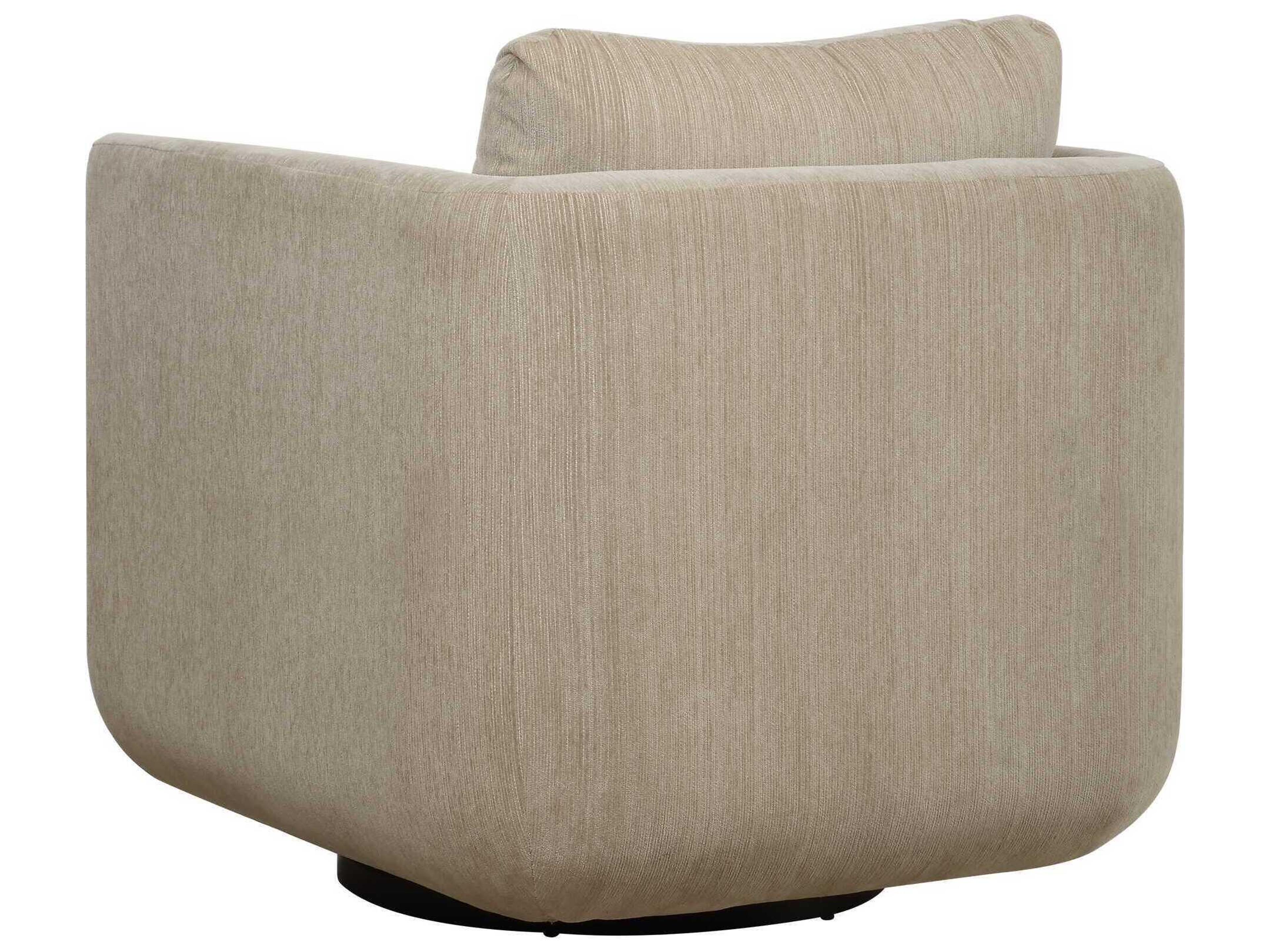 Uttermost Abound Swivel White Accent Chair