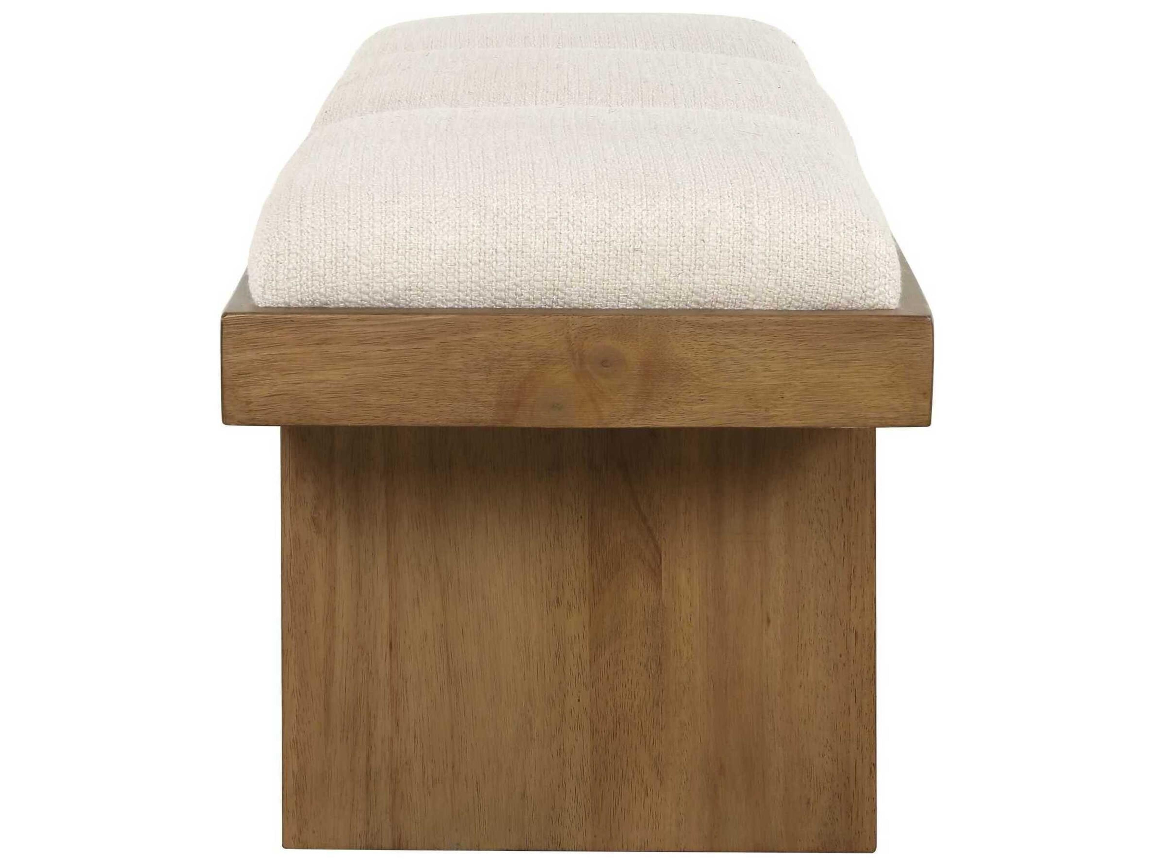 Uttermost Haden Ivory White Upholstered Accent Bench