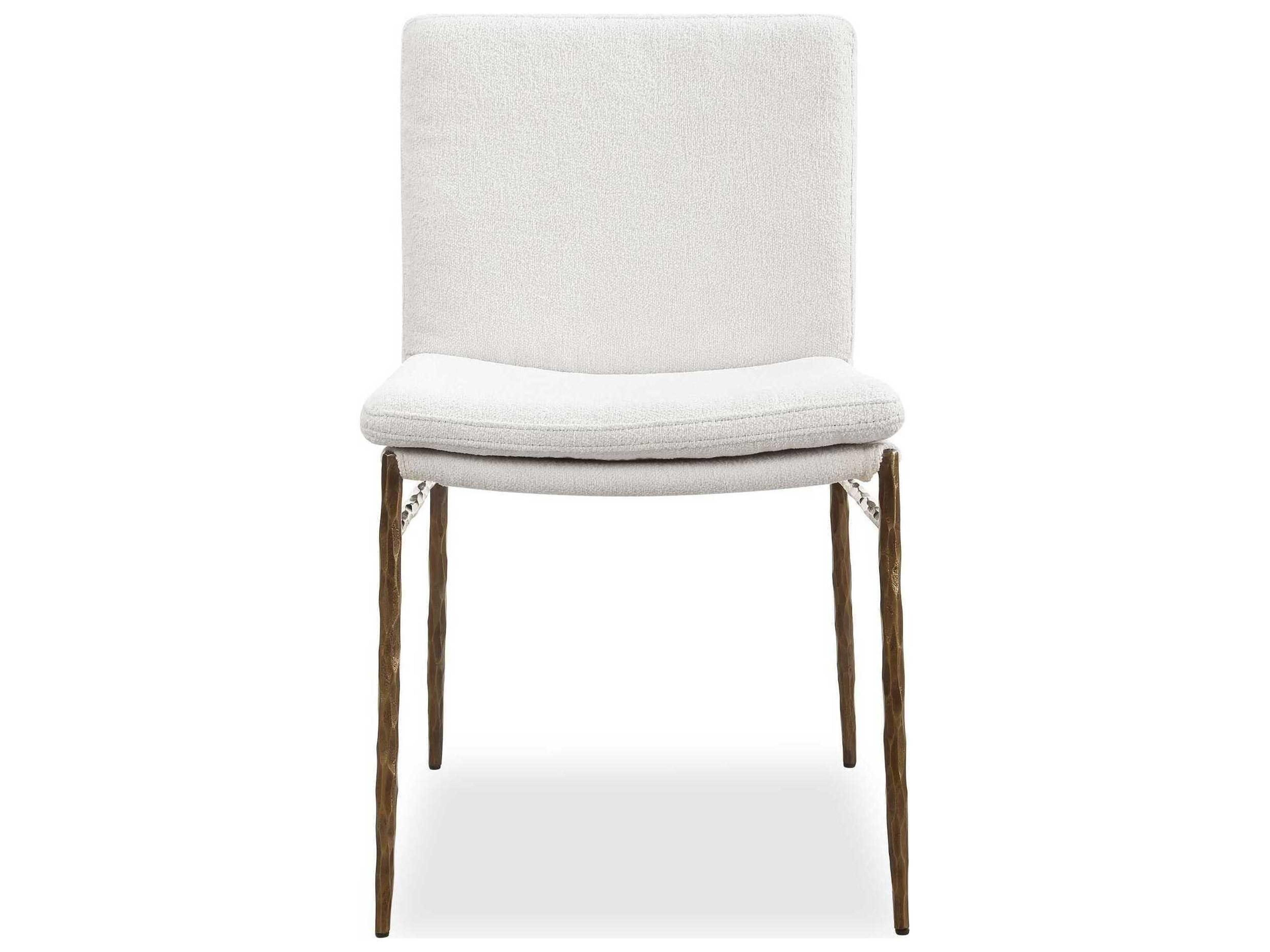 Uttermost Ascend Plywood White Upholstered Armless Dining Chair