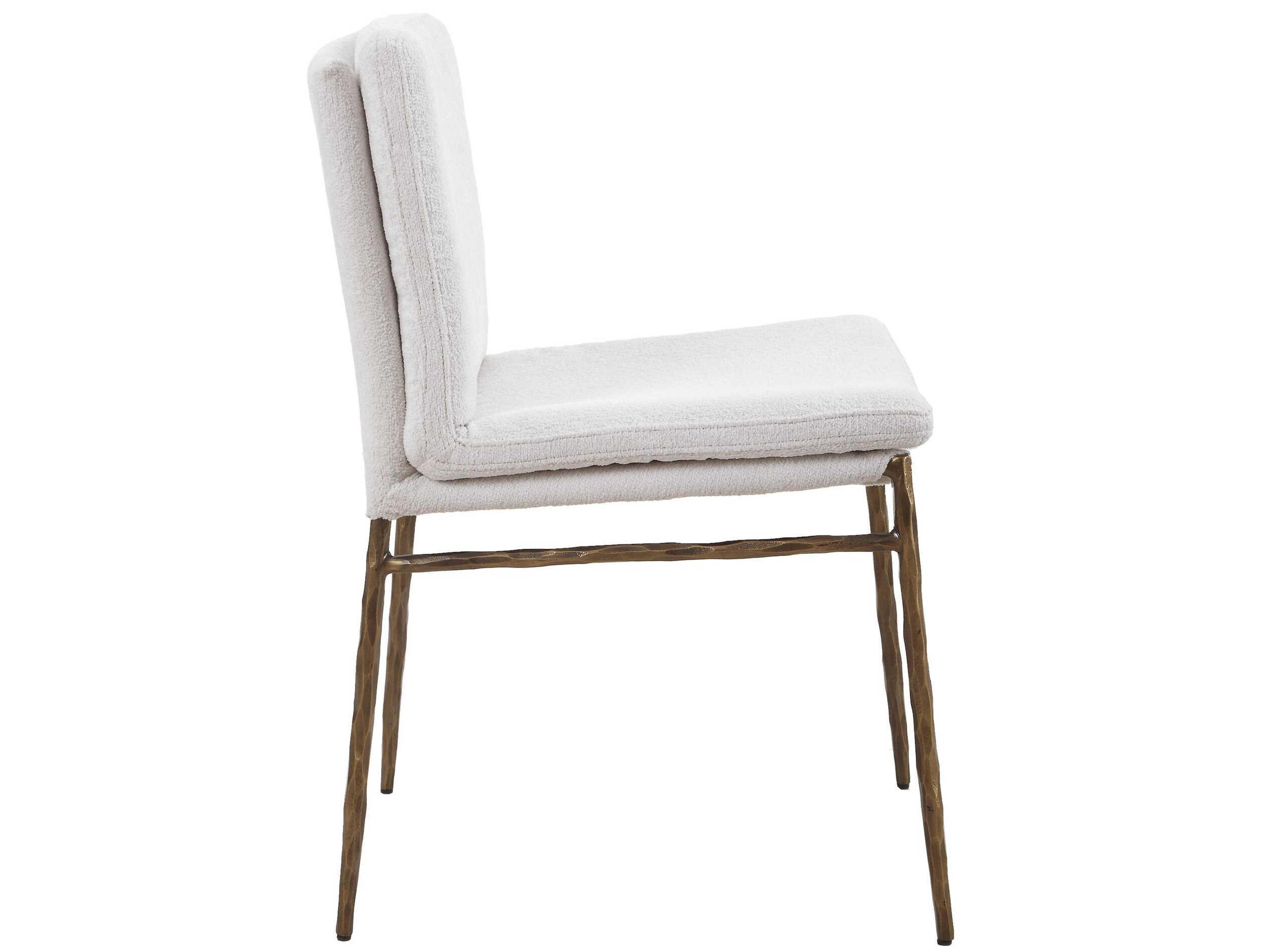 Uttermost Ascend Plywood White Upholstered Armless Dining Chair