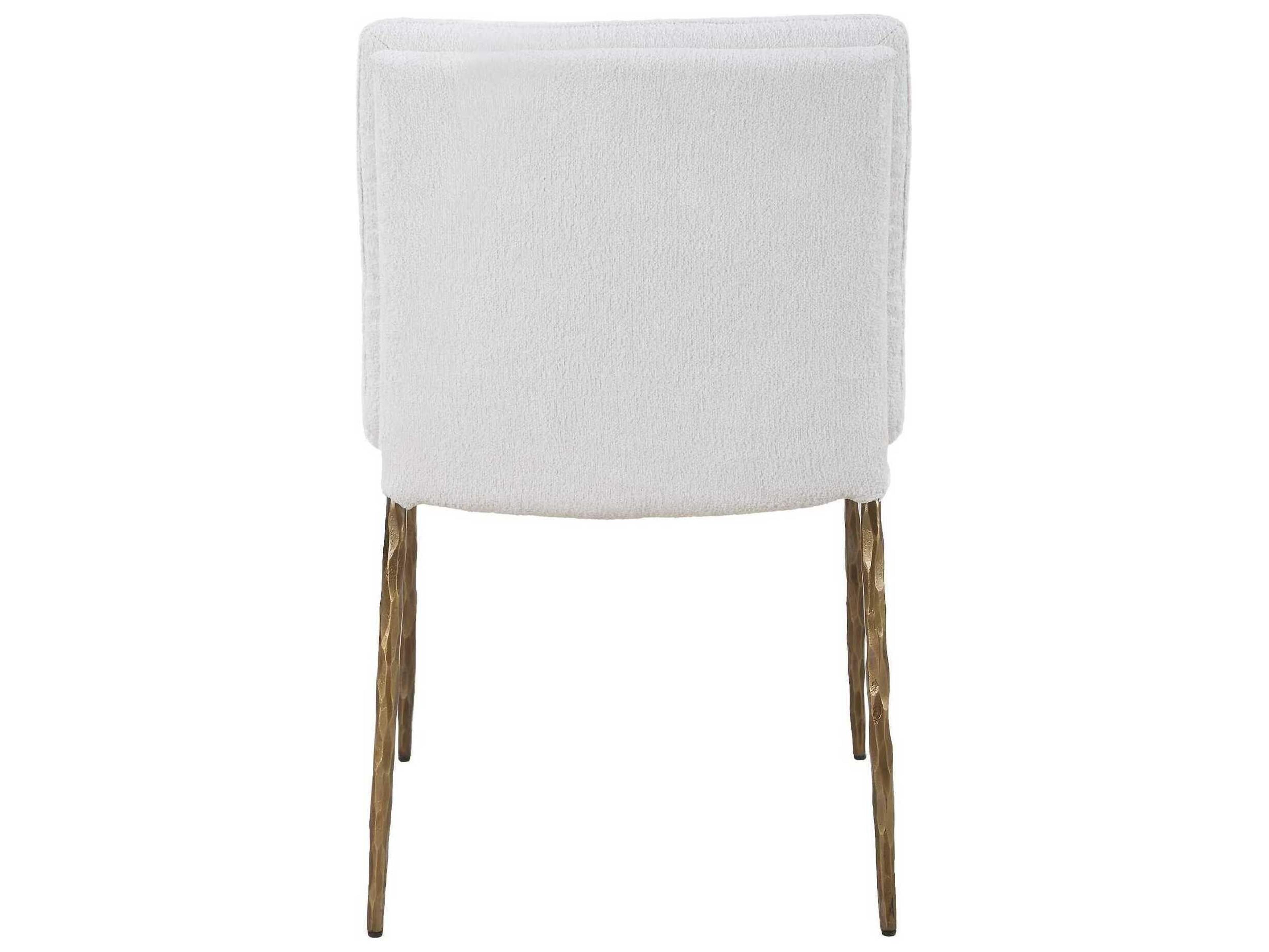 Uttermost Ascend Plywood White Upholstered Armless Dining Chair