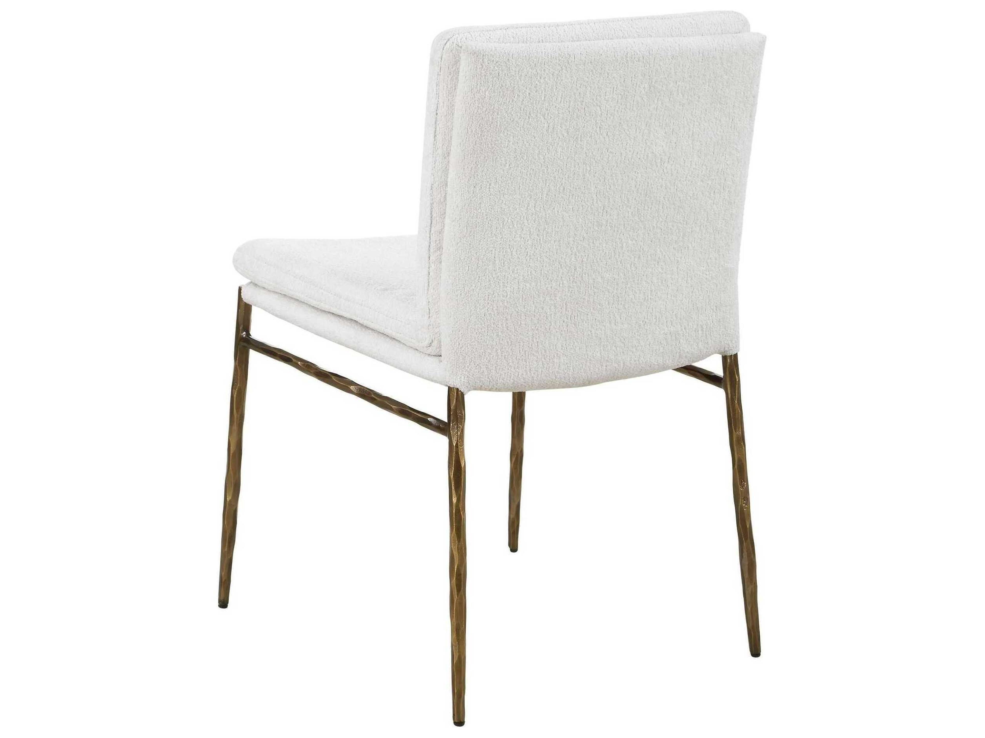 Uttermost Ascend Plywood White Upholstered Armless Dining Chair