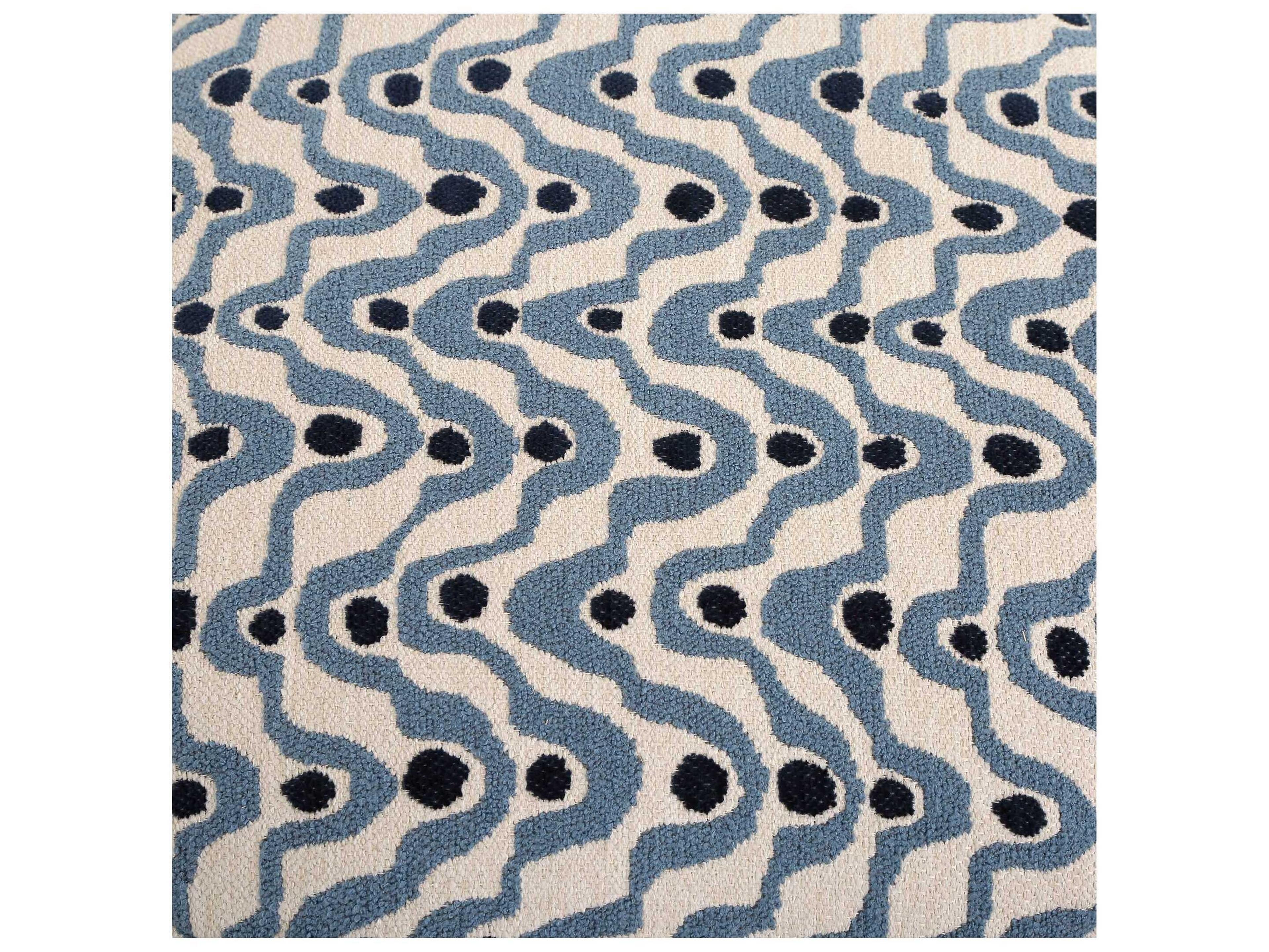 Uttermost Cas Blue Upholstered Ottoman