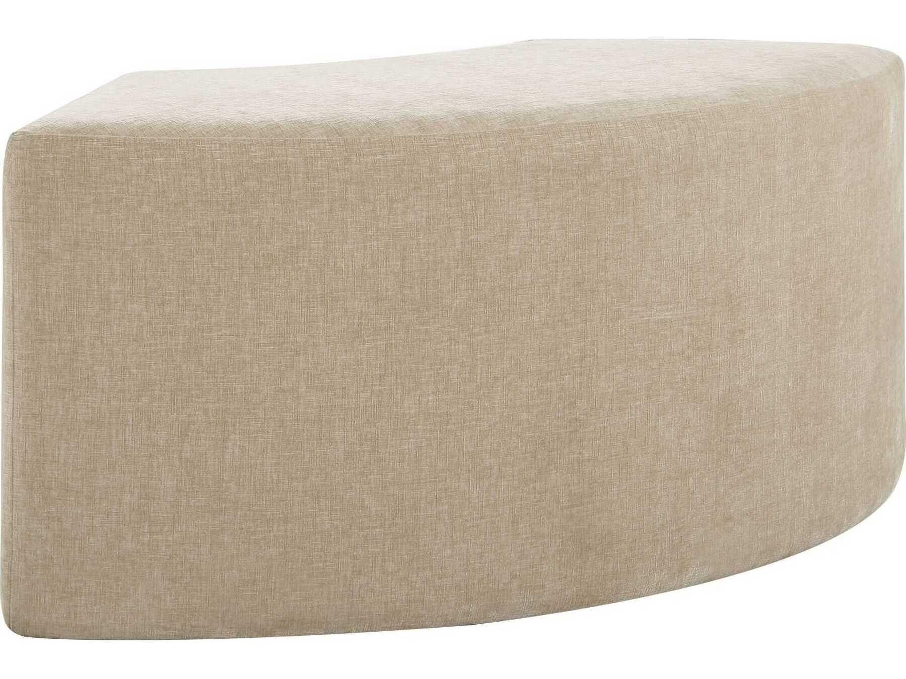 Khai Flax Beige Upholstered Accent Bench