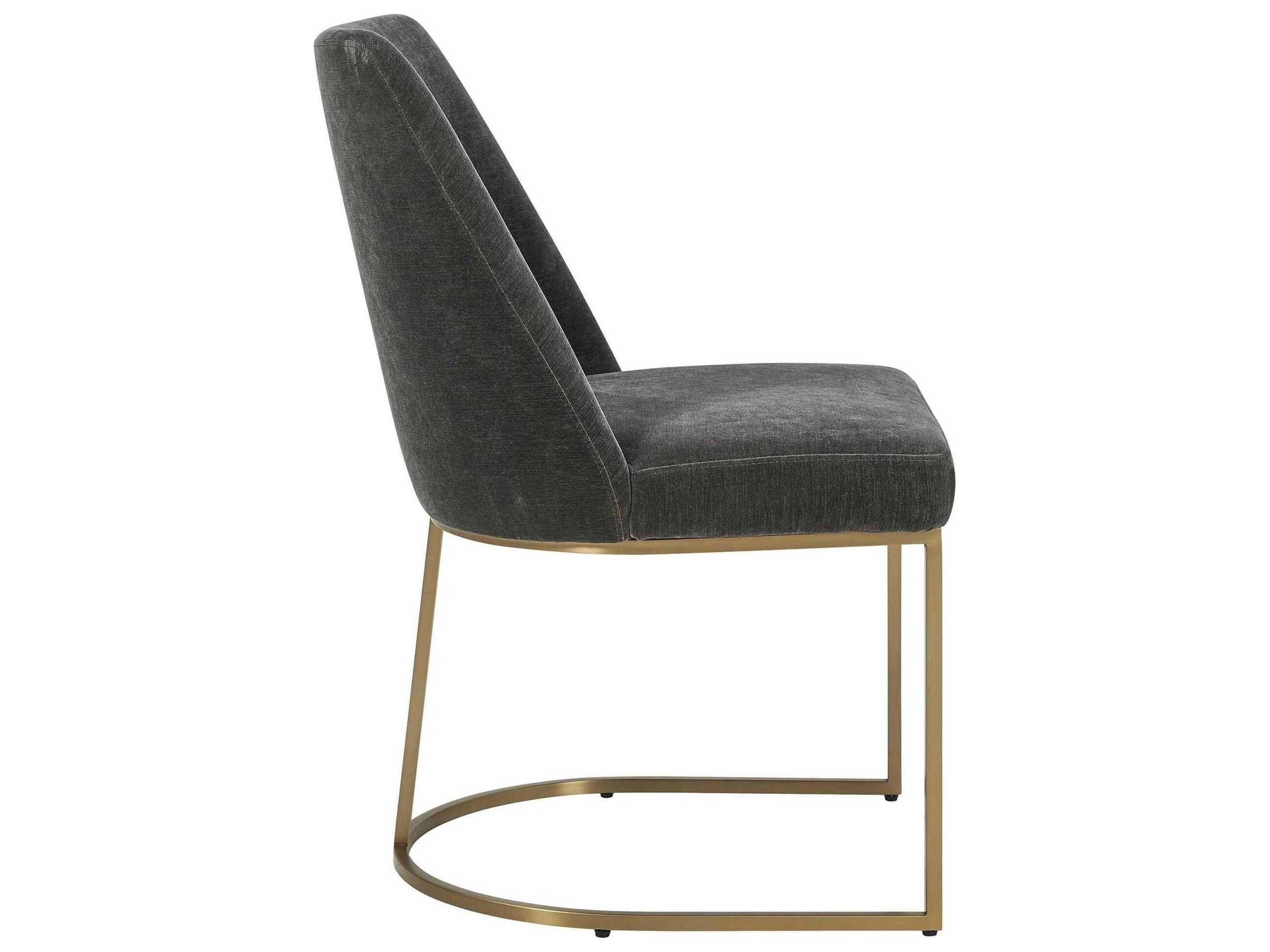 Uttermost Hanni Plywood Gray Upholstered Armless Dining Chair