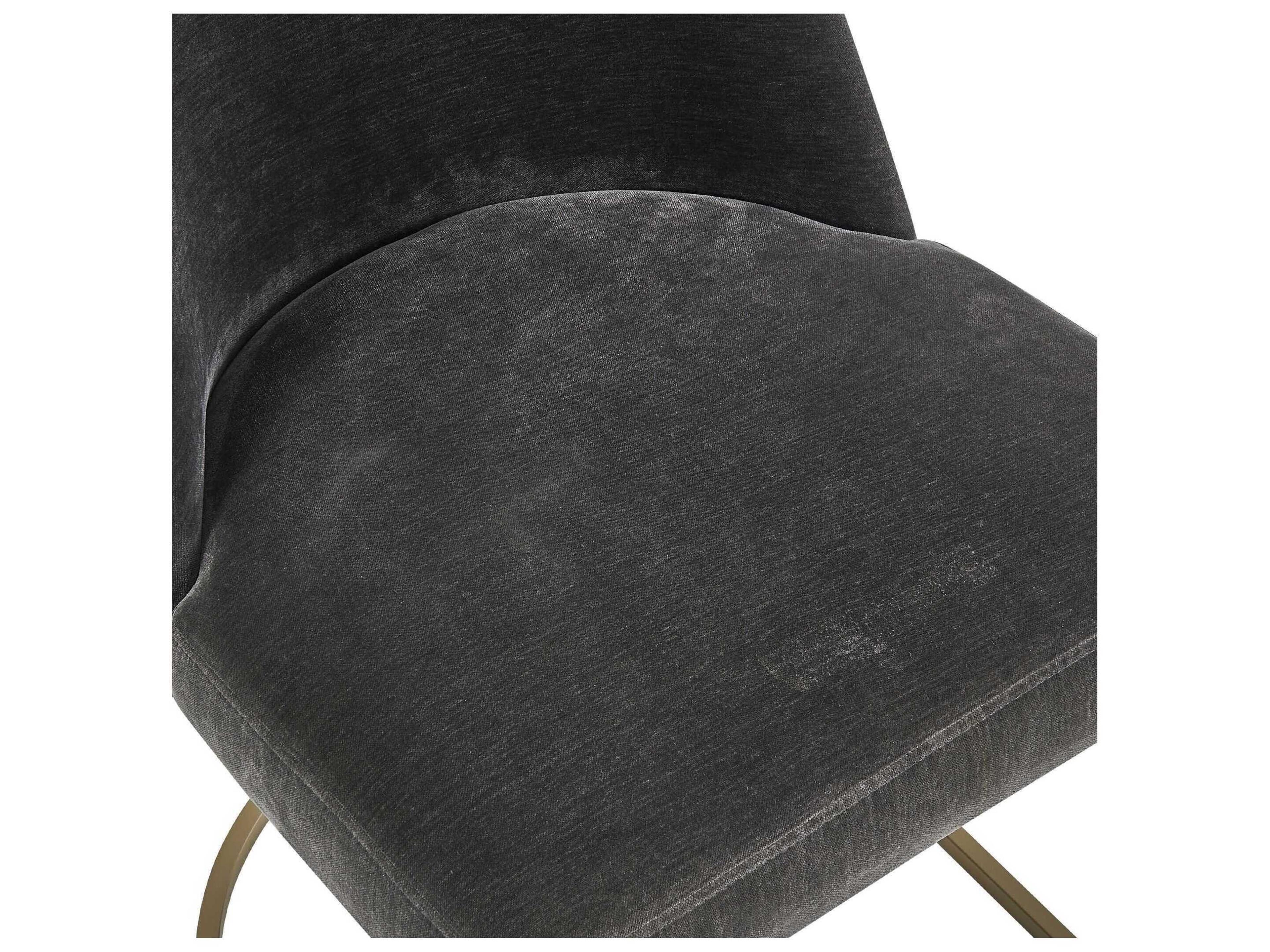 Uttermost Hanni Plywood Gray Upholstered Armless Dining Chair